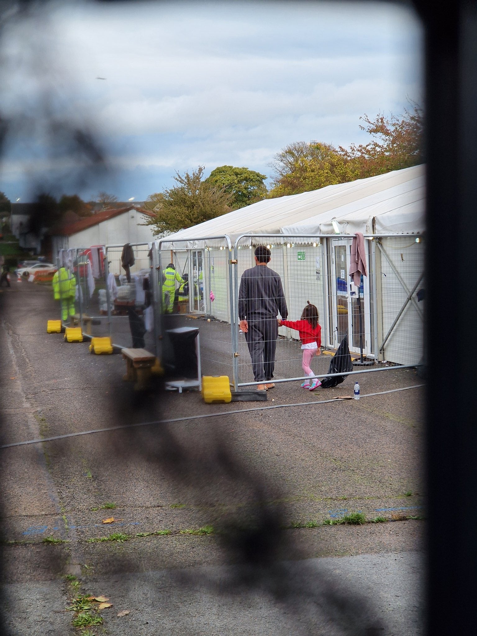 The conditions and extended lengths of stay prompted 60 Manston residents to stage a peaceful protest in the garden area last Thursday