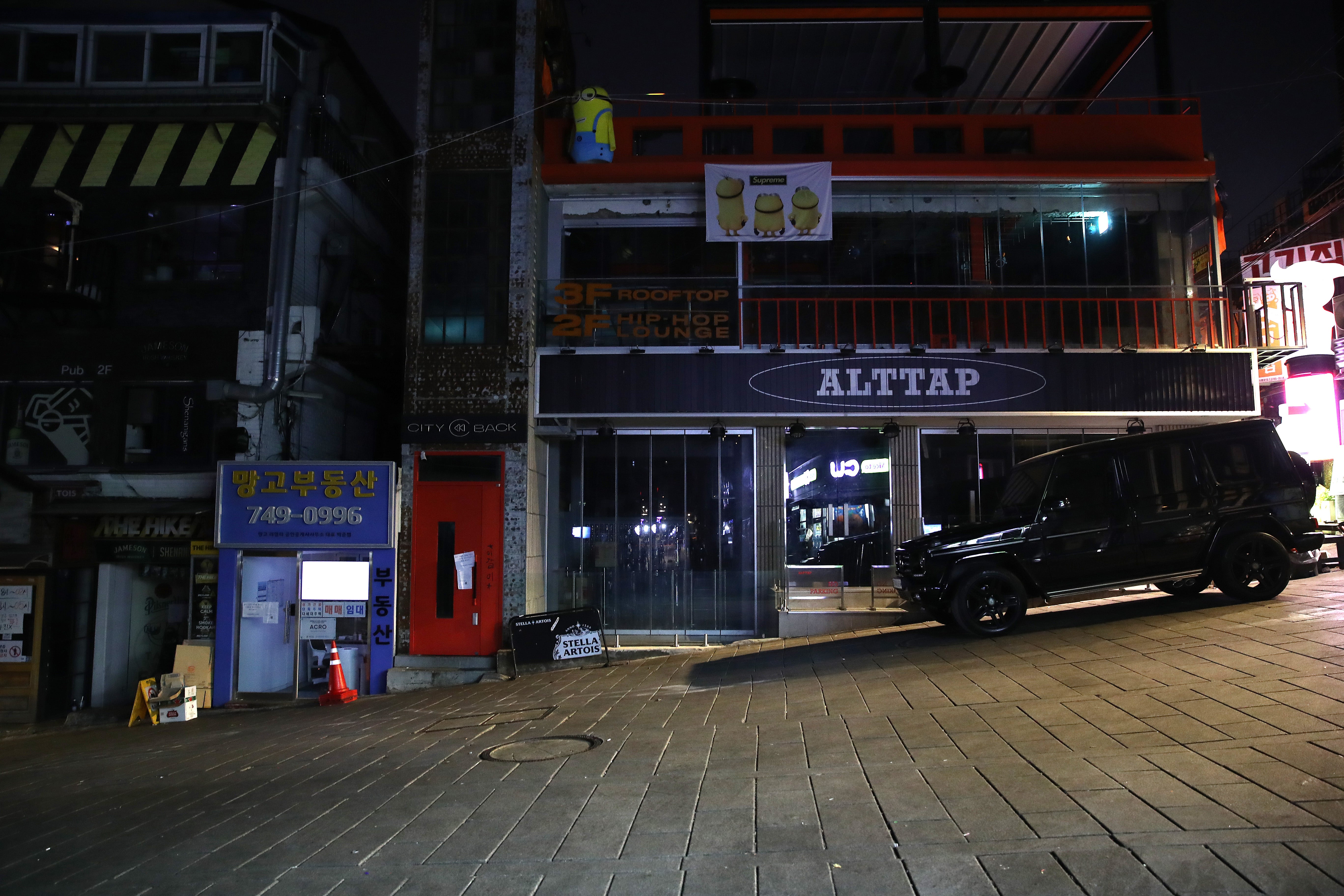 A nearly empty Itaewon district during Halloween on October 31