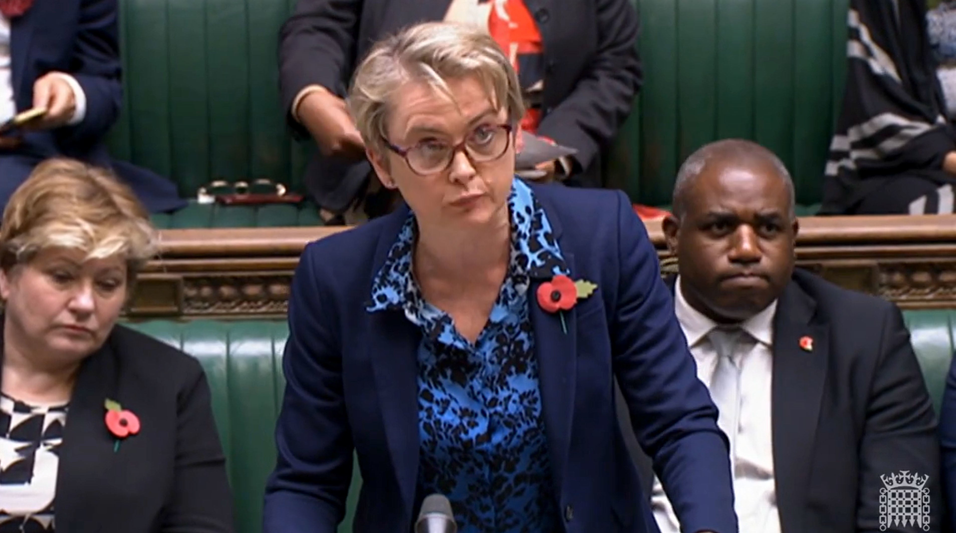 Shadow home secretary Yvette Cooper was highly critical of her Tory counterpart