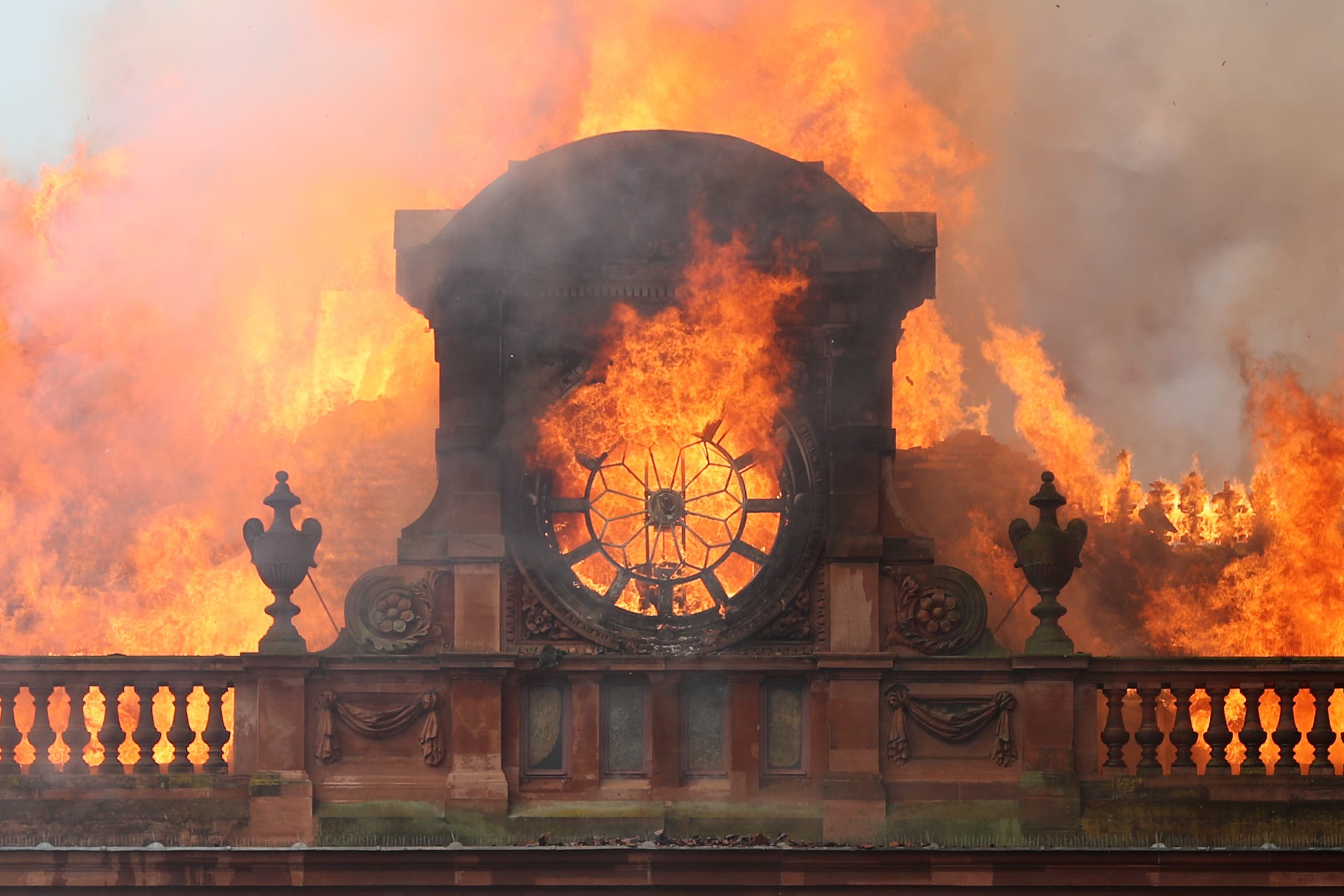 The 2018 fire at Primark’s landmark Bank Buildings store which will reopen prior to Christmas following an extensive four-year restoration project after the store was destroyed in a major accidental fire (Liam McBurney/PA)