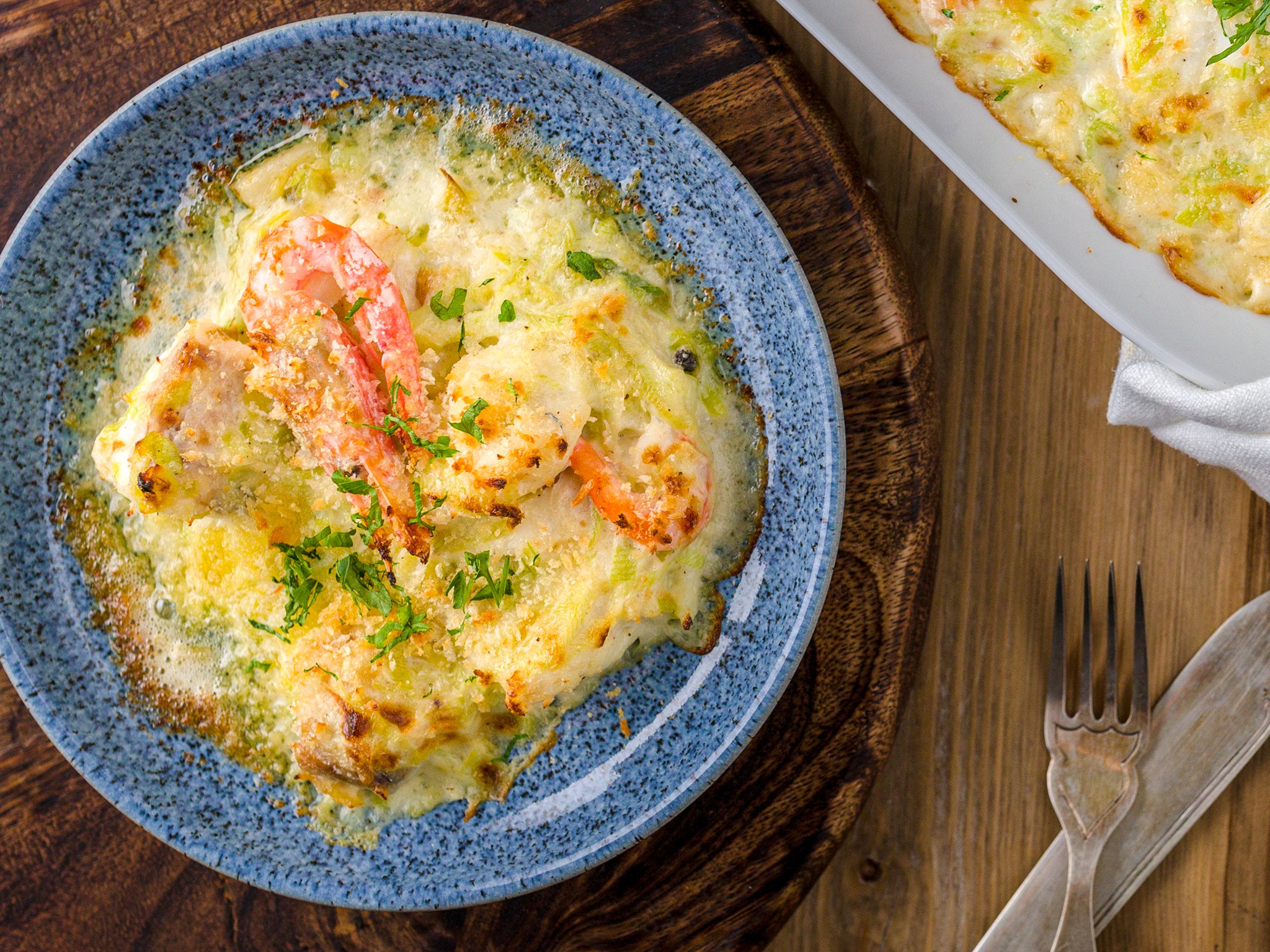 Fish gratin: a quick and delicious alternative to a traditional fish pie