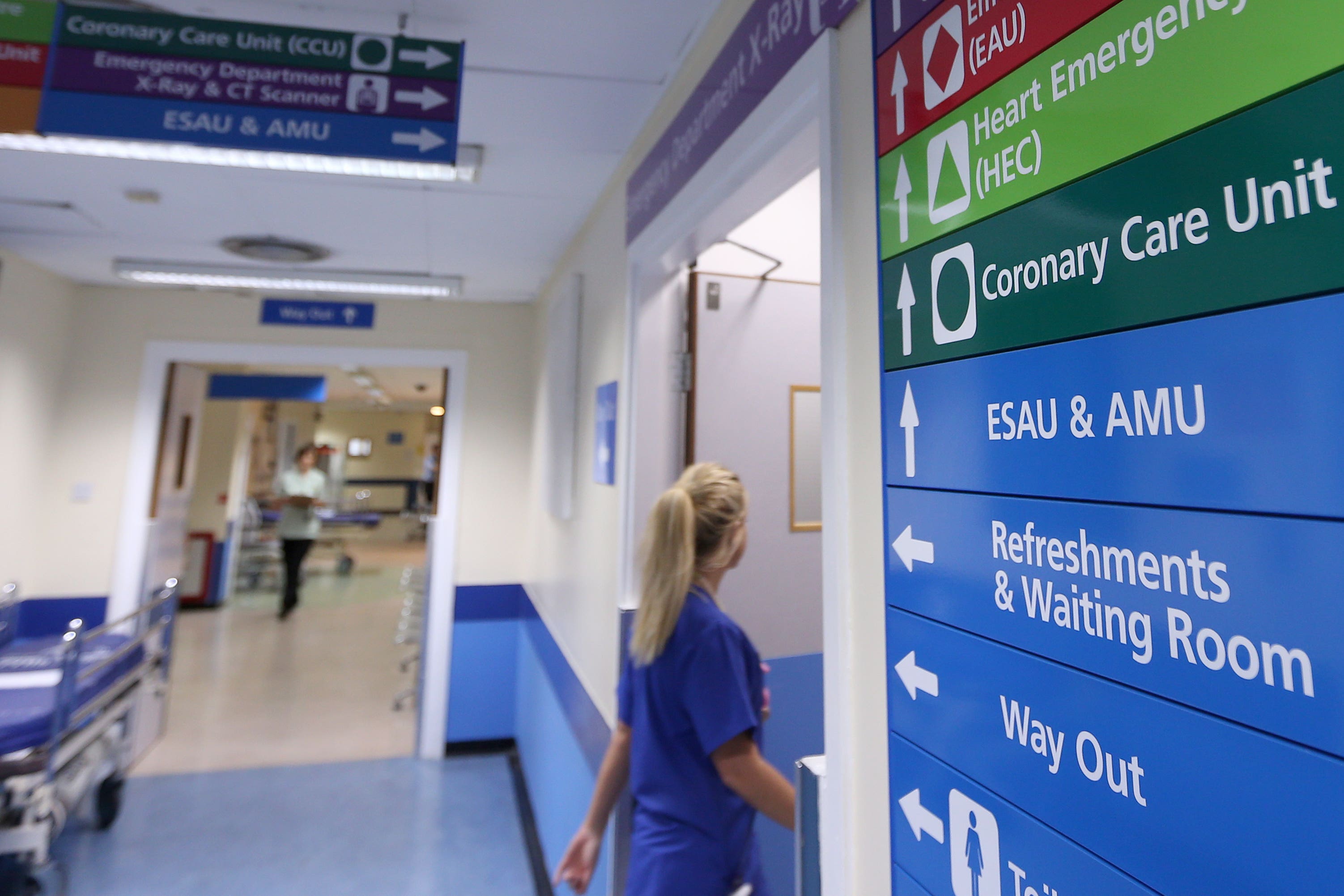 The NHS is preparing for potential mass industrial action from health workers (Lynne Cameron/PA)