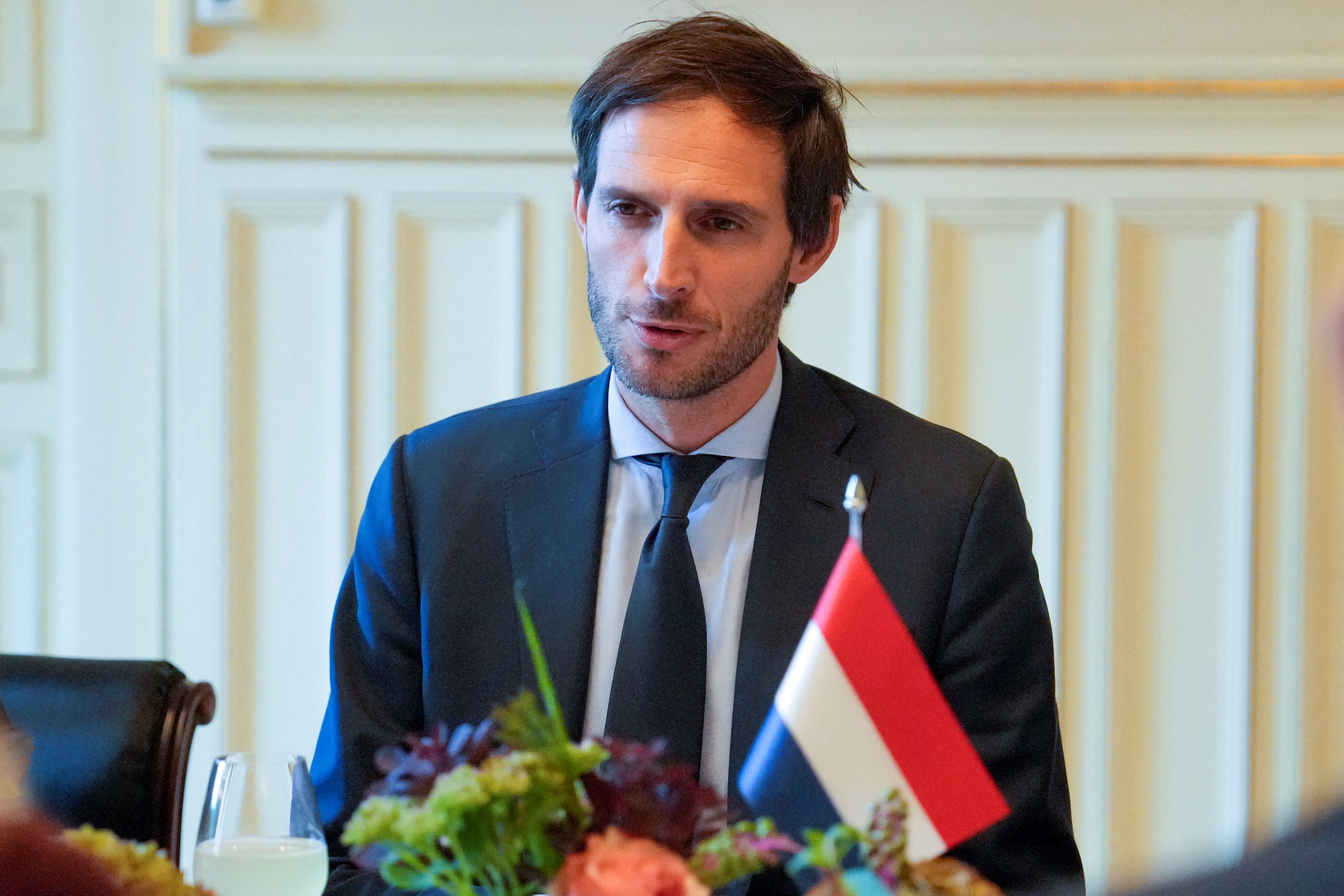 Dutch foreign minister Wopke Hoekstra in a meeting with his Norwegian counterpart in Oslo on 14 September 2022