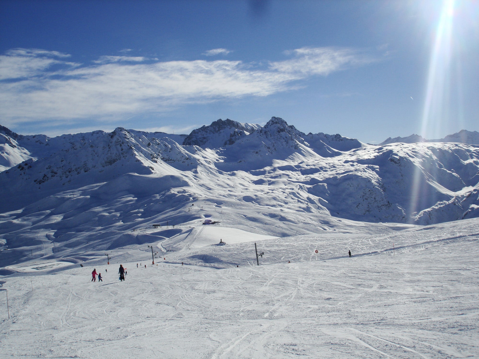 Les Contamines’ quiet ski area