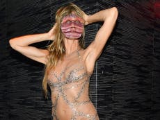 Fans share amusement over Heidi Klum keeping worm face after Halloween costume change