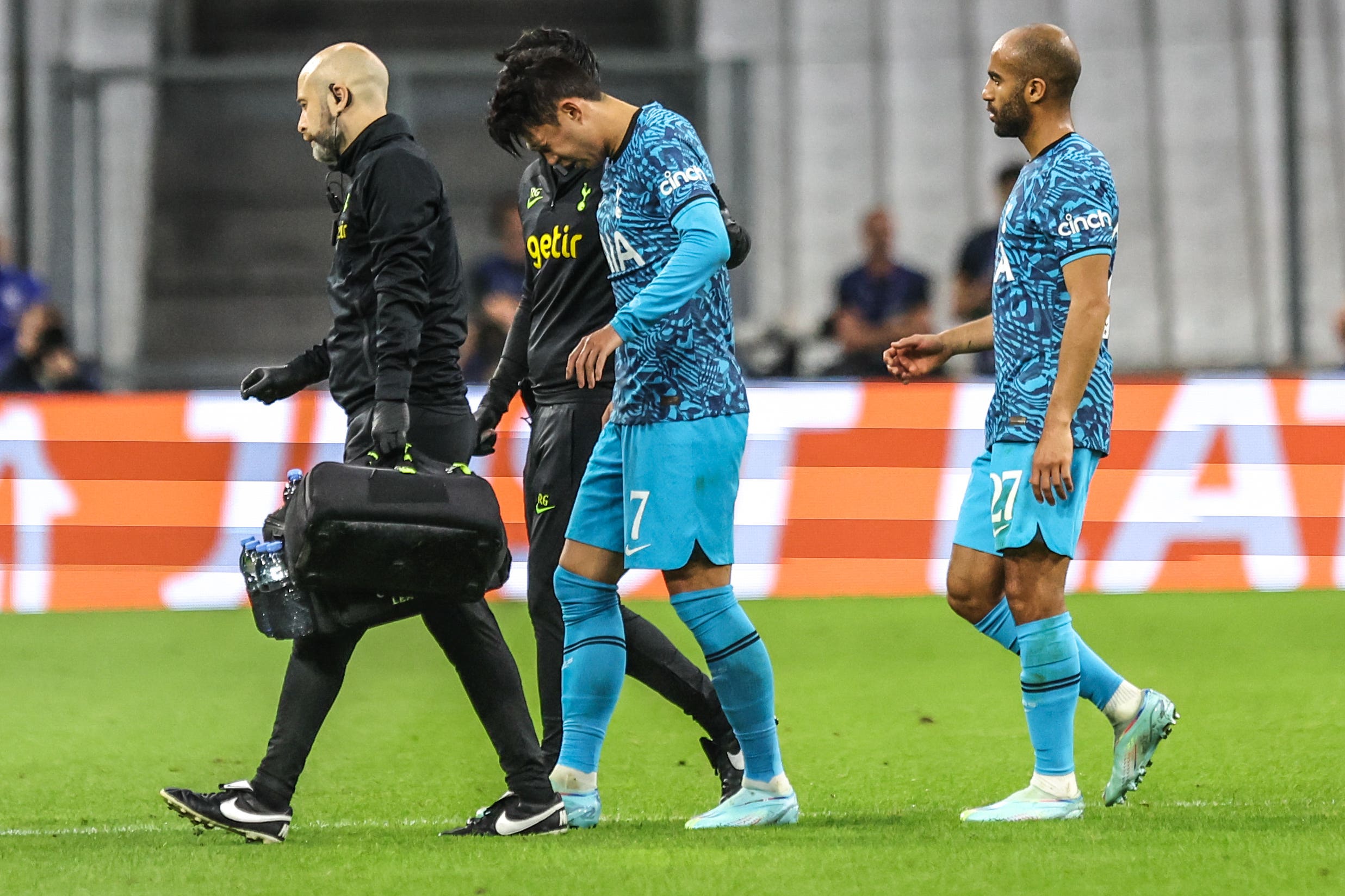 Son Heung-min suffered a fracture near his left eye and now needs surgery (PA Wire/PA Images)