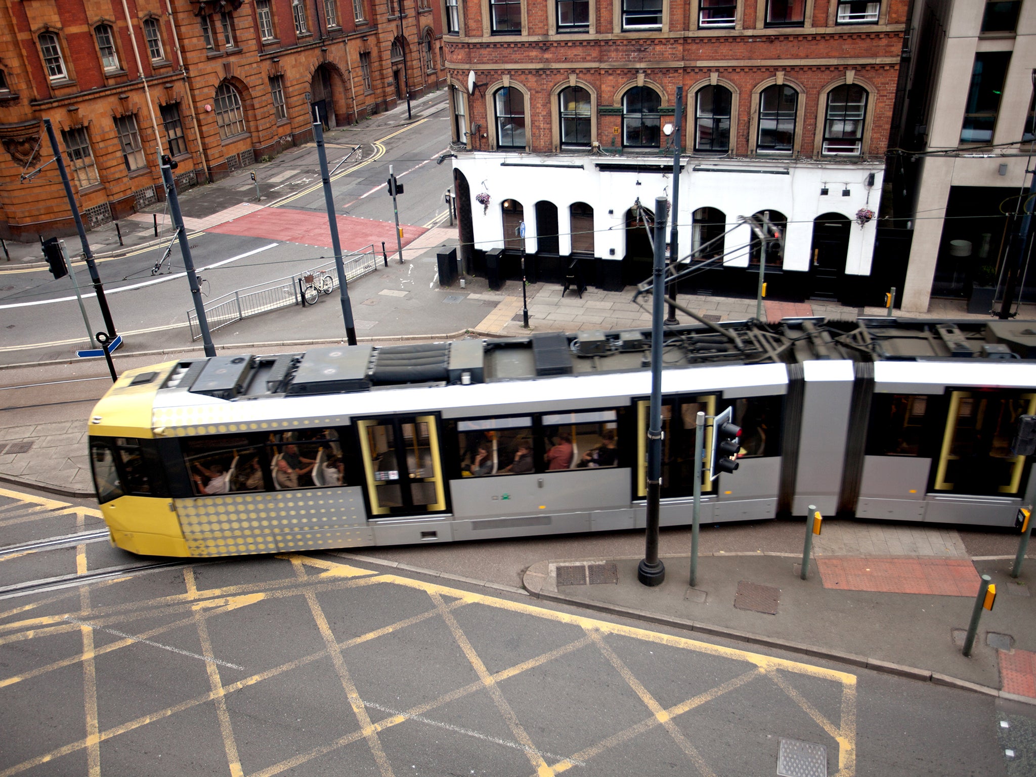 Tram in Manchester city centre (file photo)