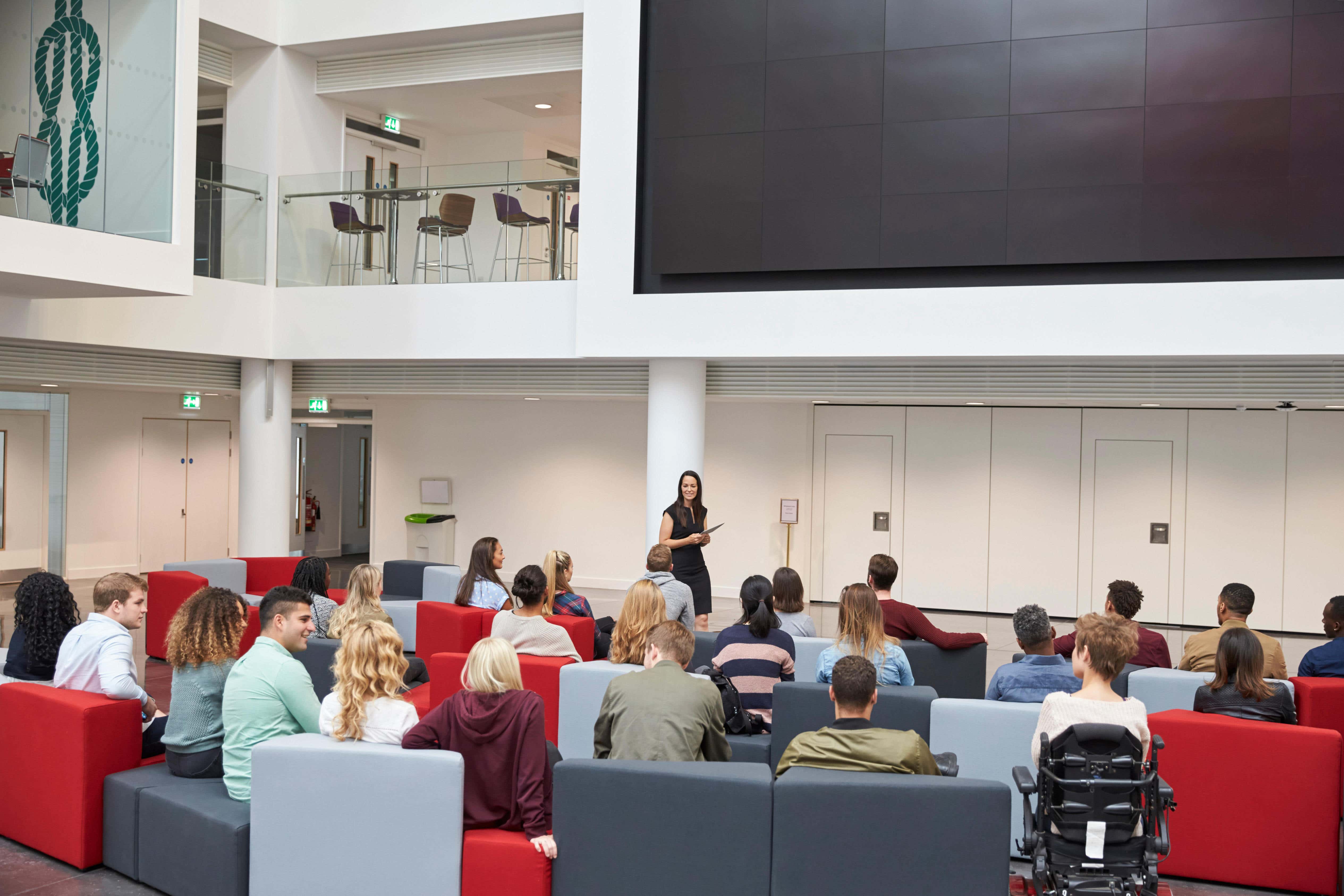 Students at a university lecture. The Sutton Trust has been researching how accents affect journeys through education (Alamy/PA)