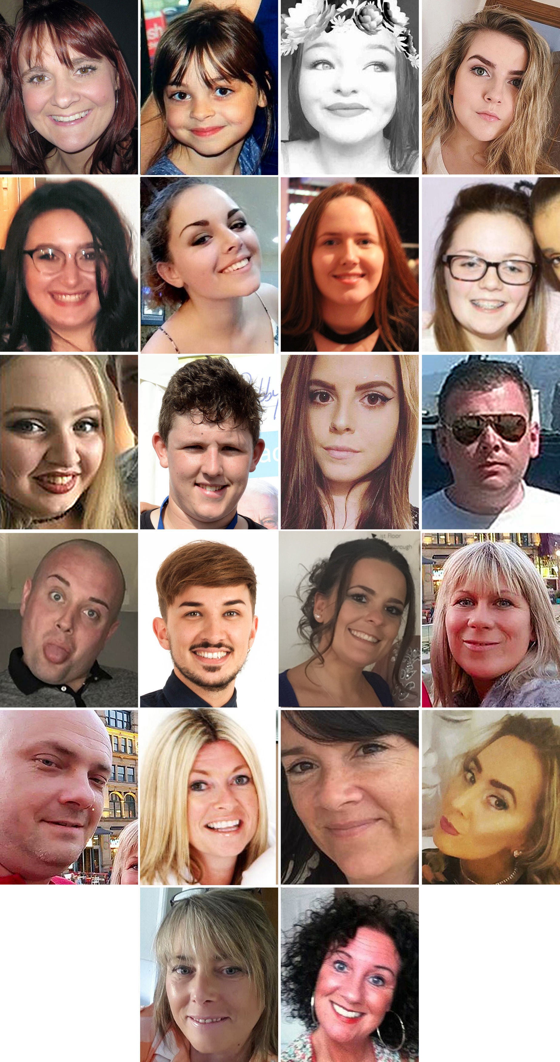 The 22 people killed in the Manchester Arena terror attack