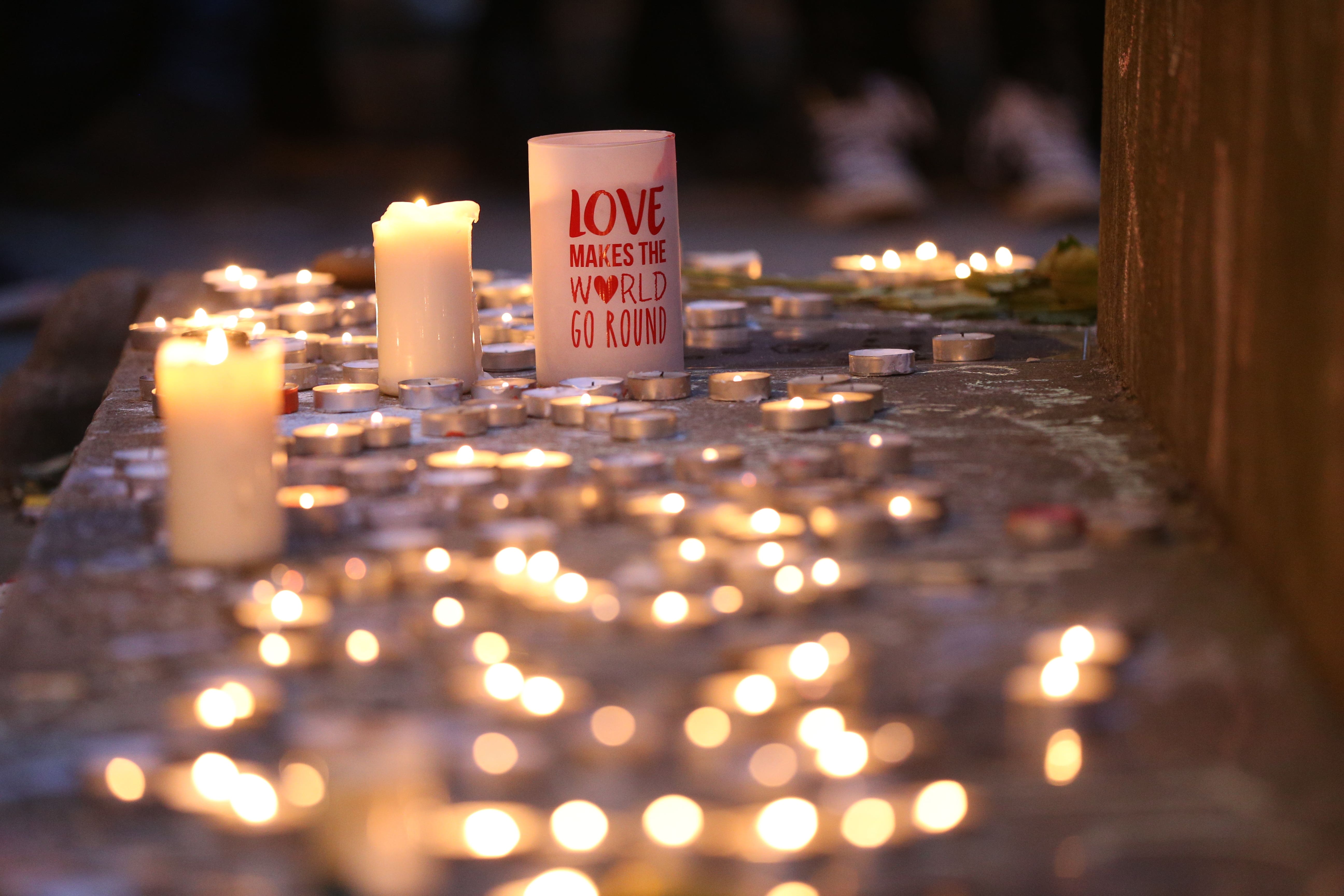 Tributes in St Ann’s Square, Manchester