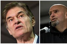Pennsylvania election - live: Polls show Dr Oz and John Fetterman within one point