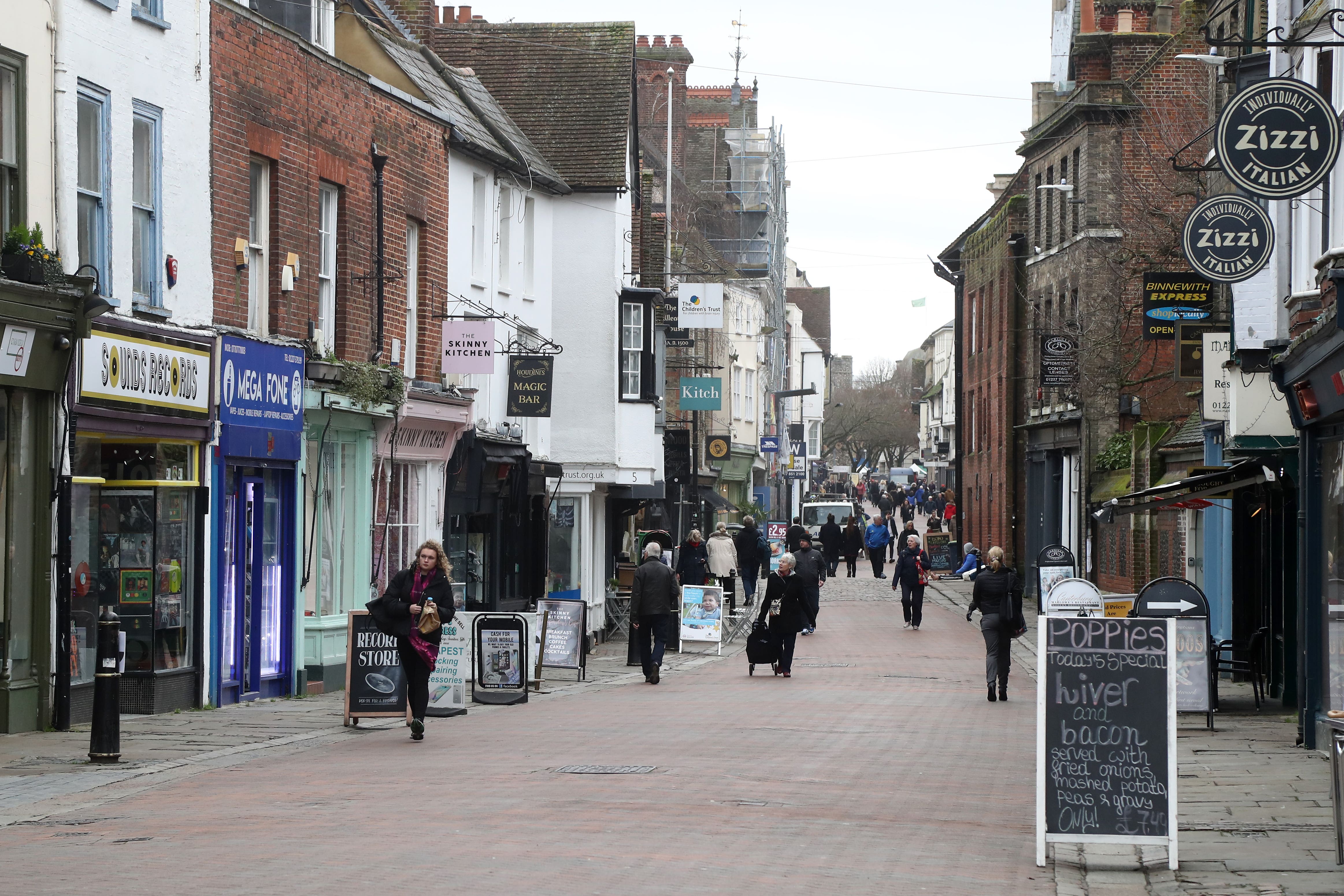 High Street footfall was down 11.6% (PA)