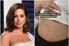 Ashley Graham says she appreciates ‘new tummy’ after birthing twins