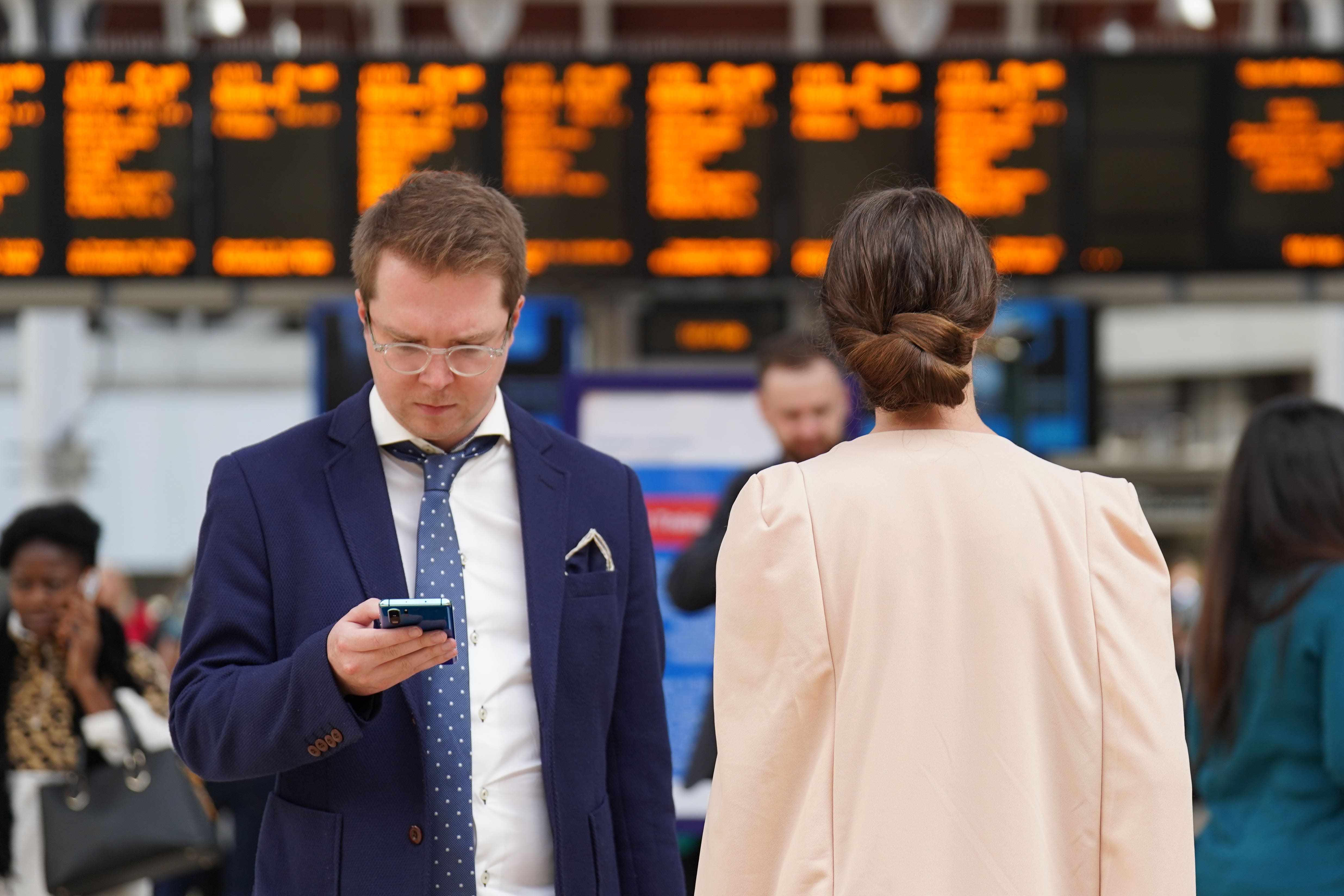 Britain’s train operators have released plans for how their services will be altered during the rail strikes (James Manning/PA)