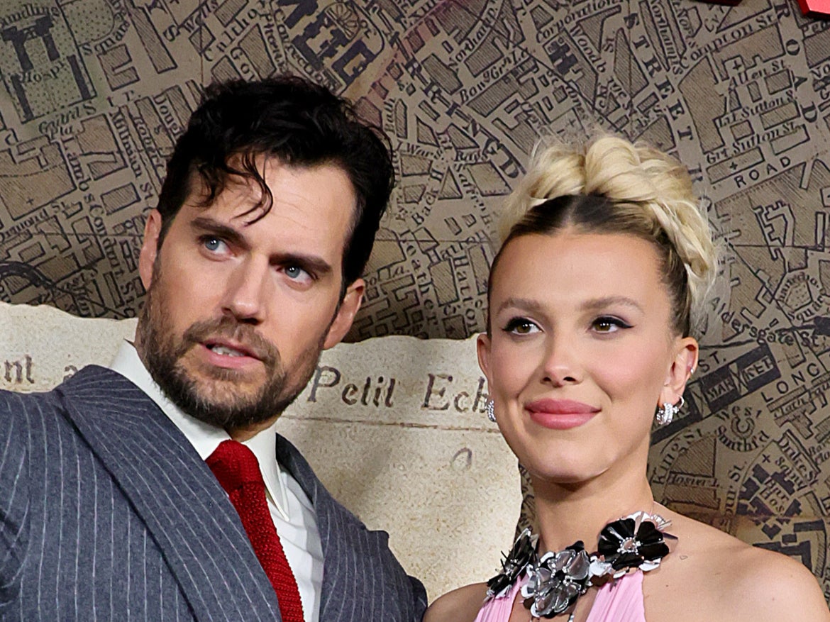 Henry Cavill and Millie Bobby Brown at the ‘Enola Holmes 2’ premiere