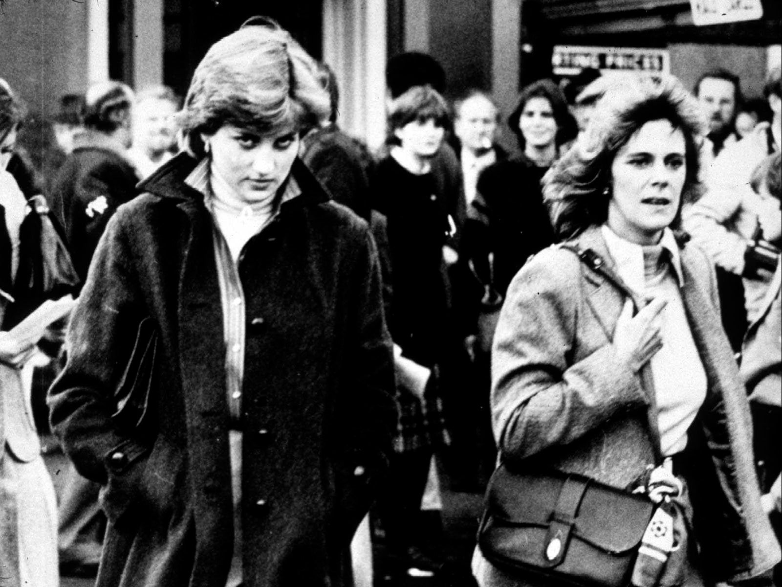 Diana and Camilla at Ludlow Races in 1980 where Charles was competing