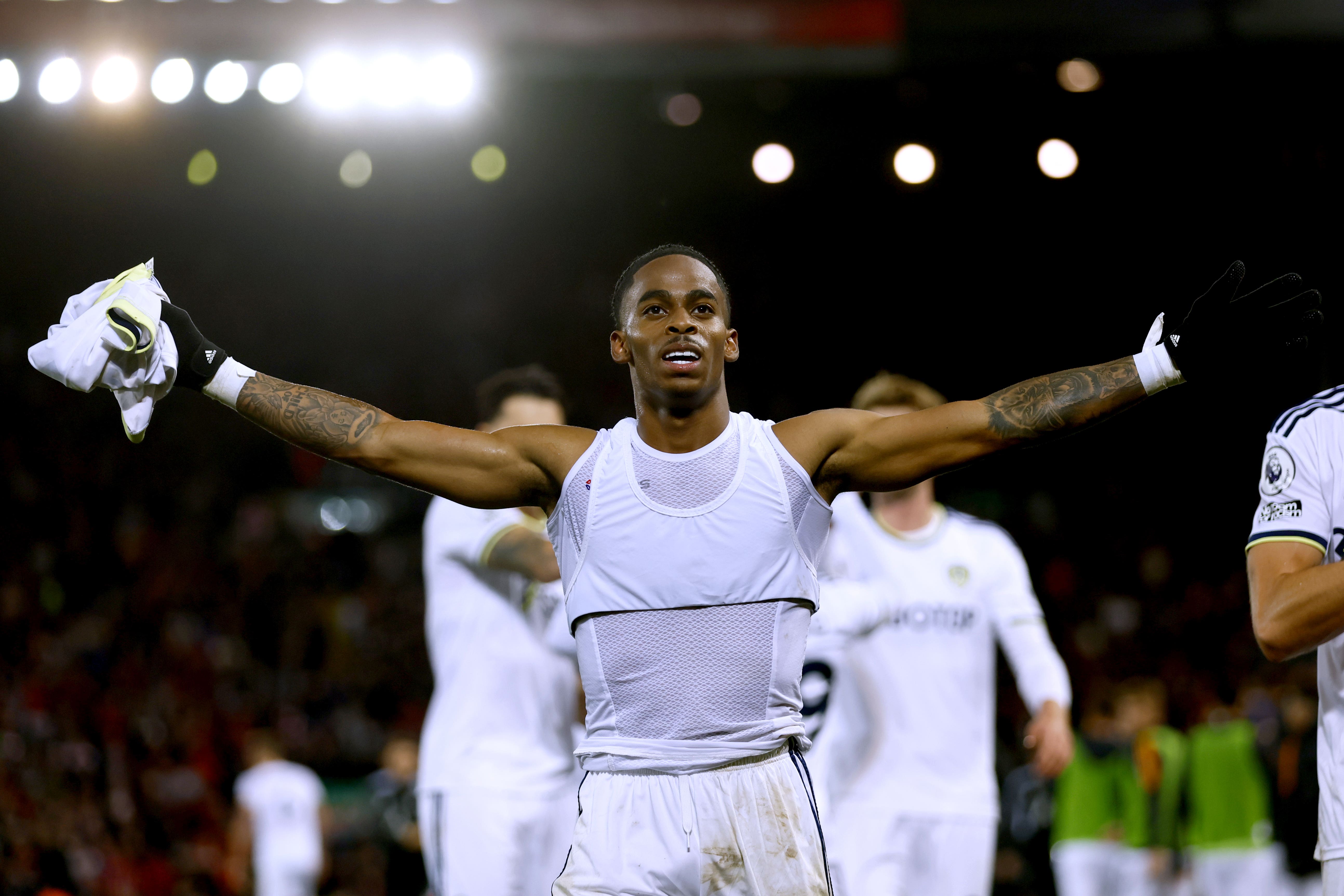 Crysencio Summerville’s match-winner at Liverpool was his second Premier League goal in as many matches (Richard Sellers/PA)