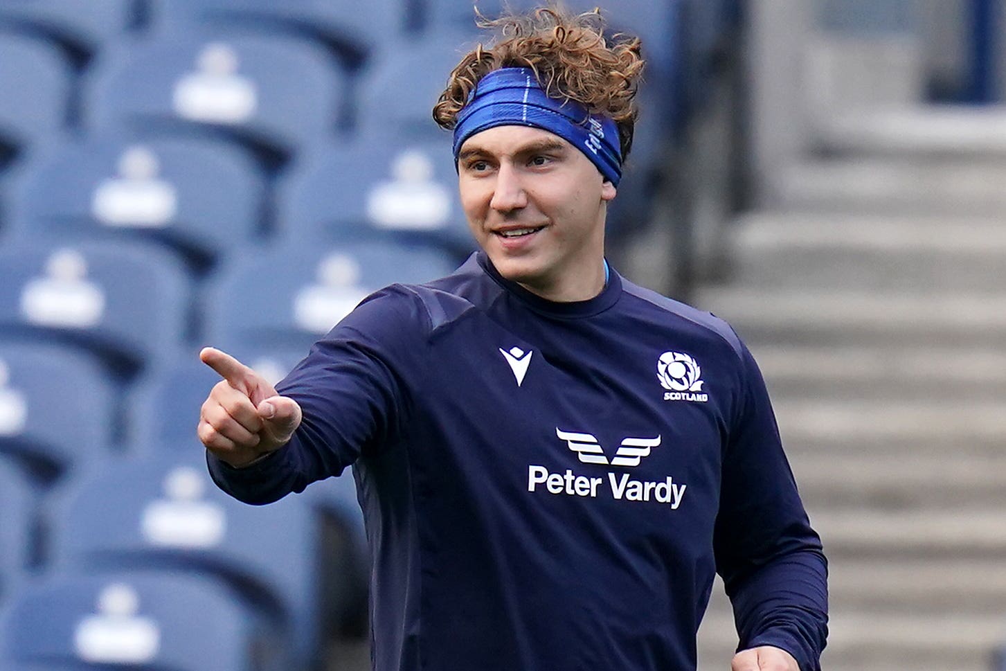 Jamie Ritchie during the pre-Fiji captain’s run (Jane Barlow/PA)