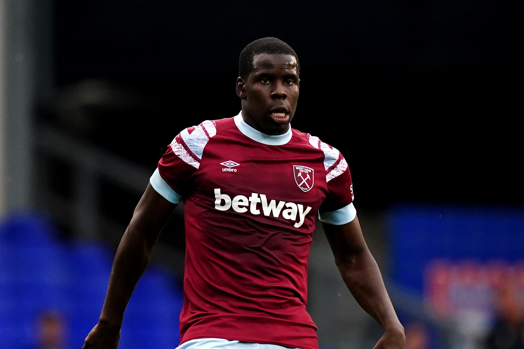 Kurt Zouma in action for West Ham (Mike Egerton/PA).