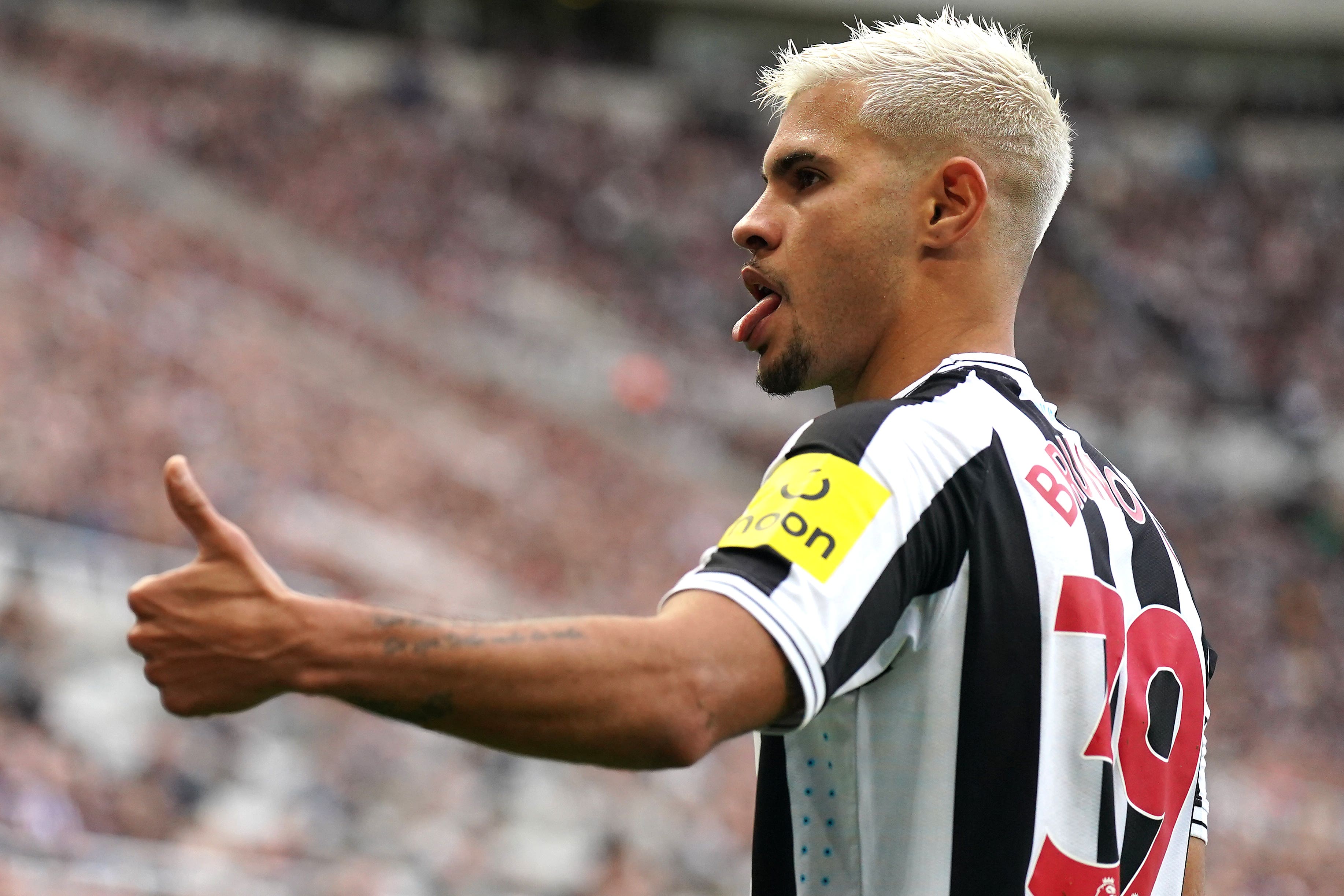 Newcastle’s Bruno Guimaraes (Owen Humphreys/PA)