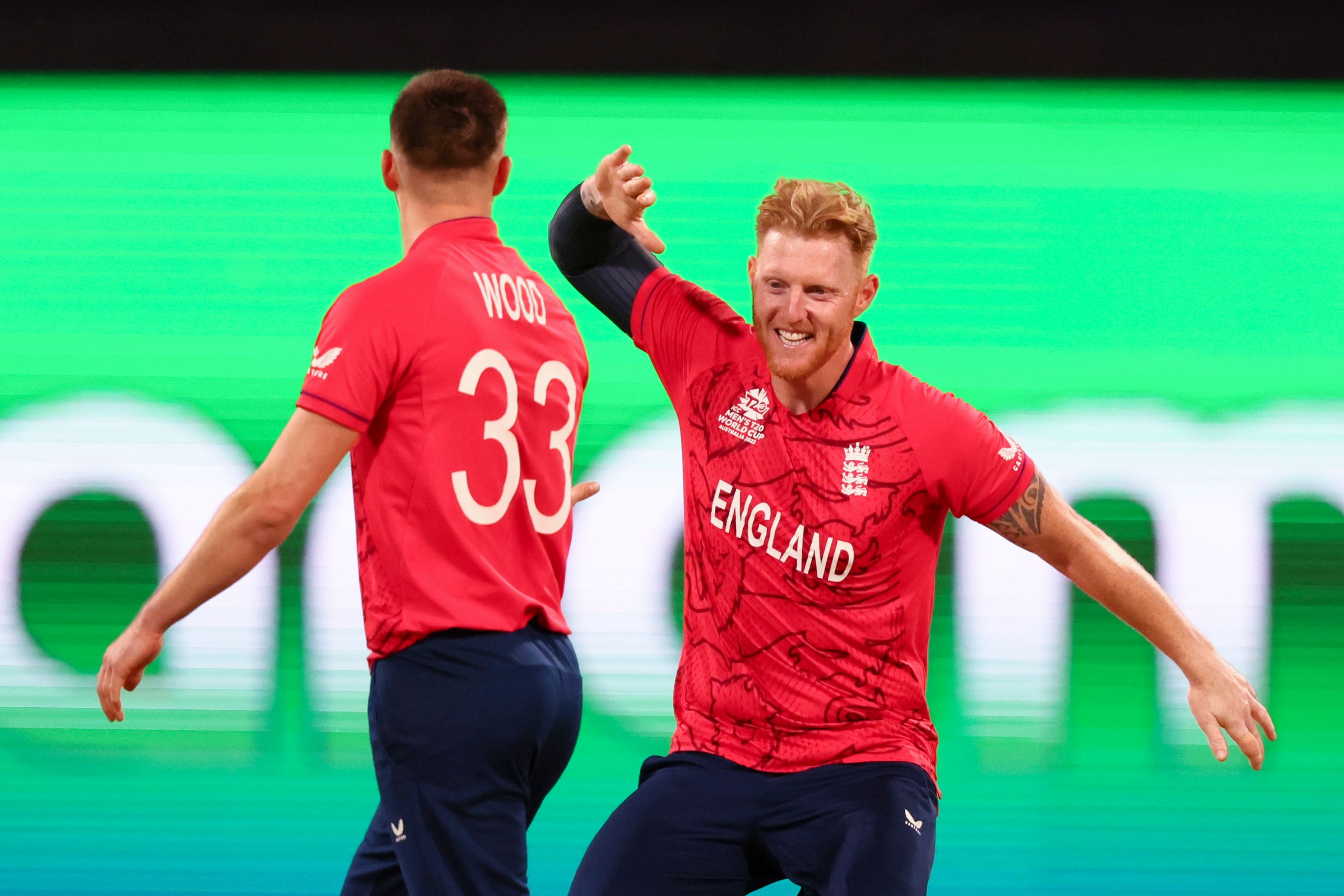 Ben Stokes, right, was praised by Mark Wood (Tertius Pickard/AP)