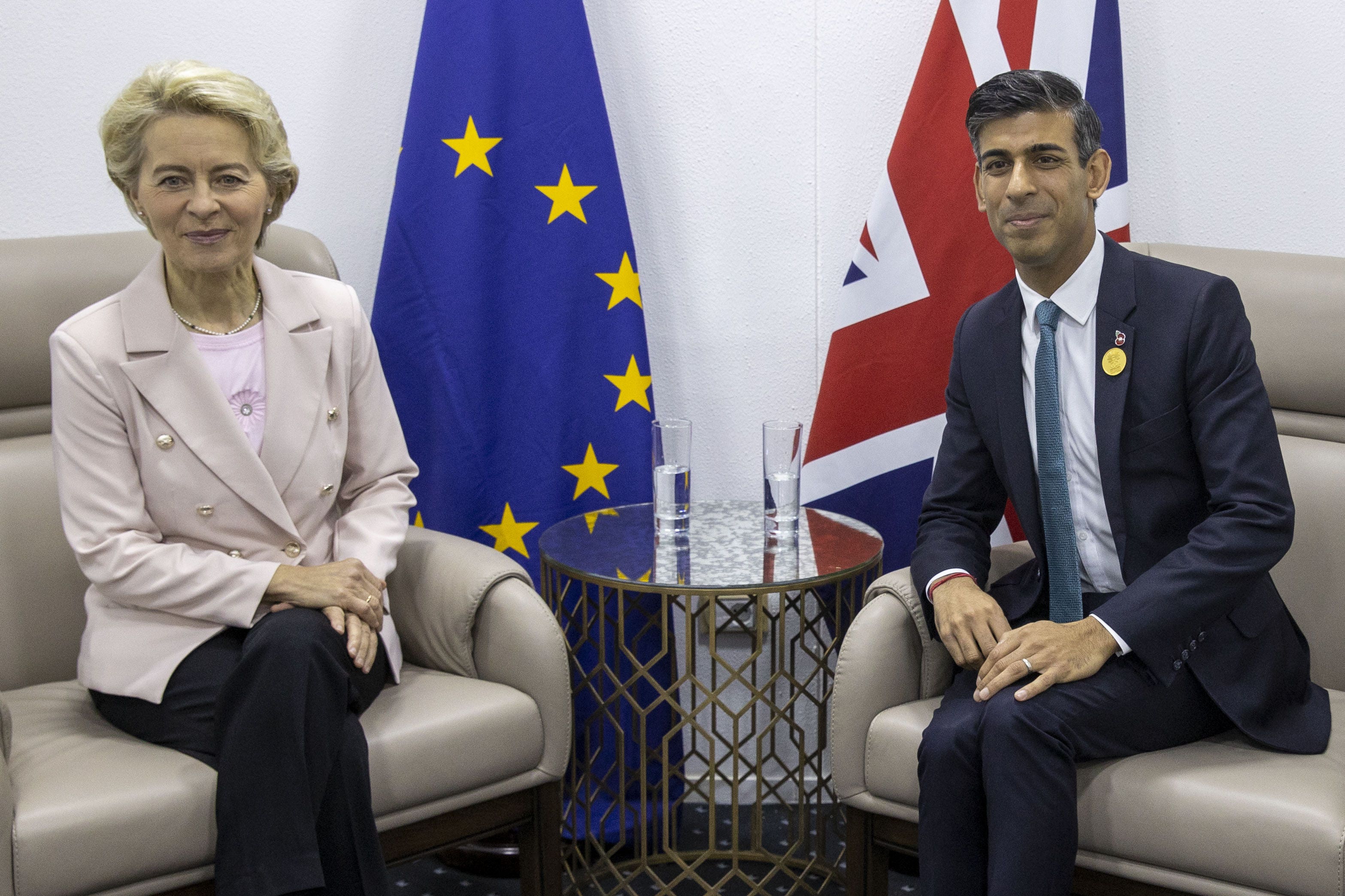 Prime Minister Rishi Sunak meets with European Commission President Ursula von der Leyen at Cop27 (Steve Reigate/Daily Express)