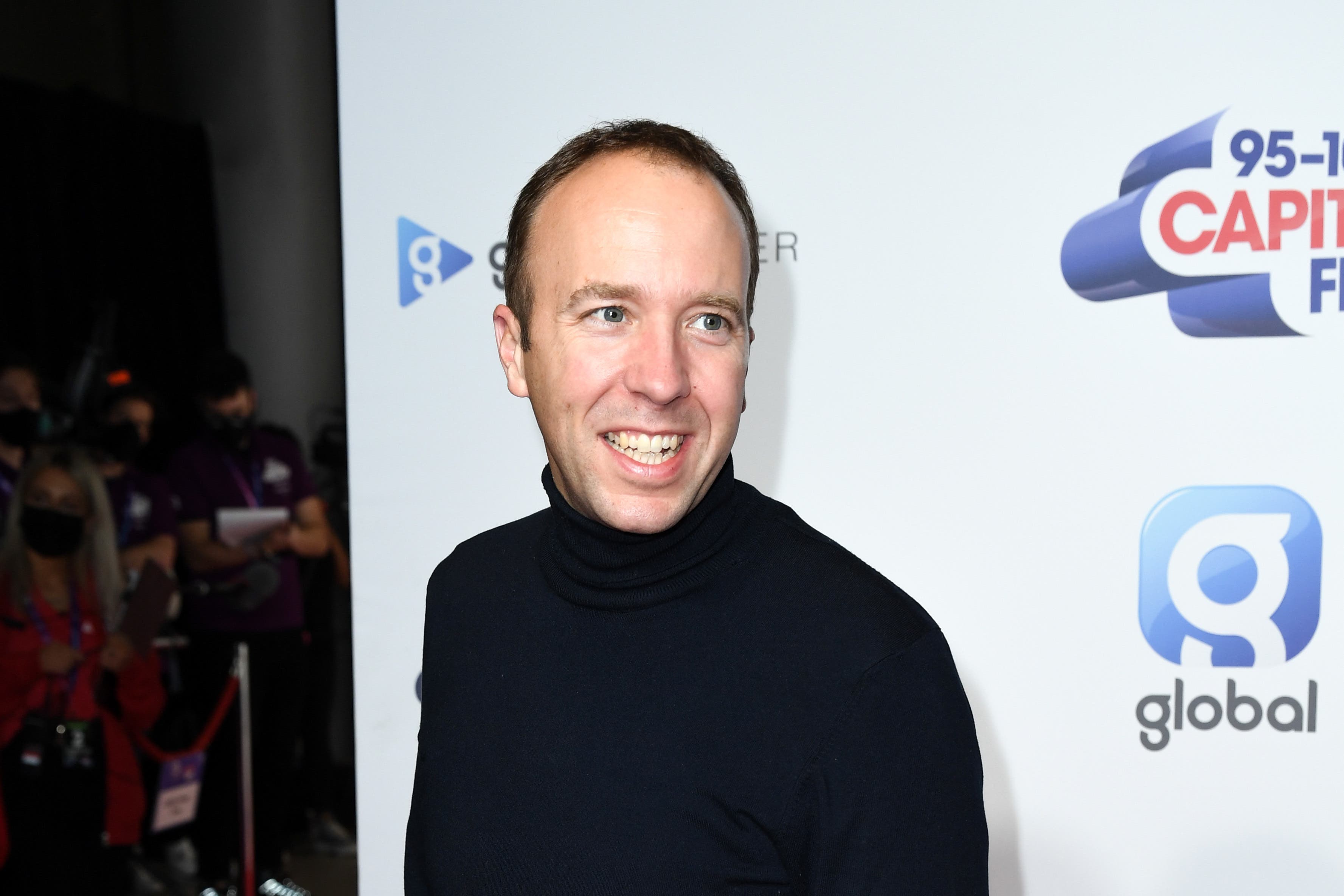 Matt Hancock at day one of Capital’s Jingle Bell Ball with Barclaycard at London’s O2 Arena in 2021 (PA)