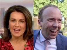 GMB host Susanna Reid chides Matt Hancock after learning he’s already broken I’m a Celebrity rule