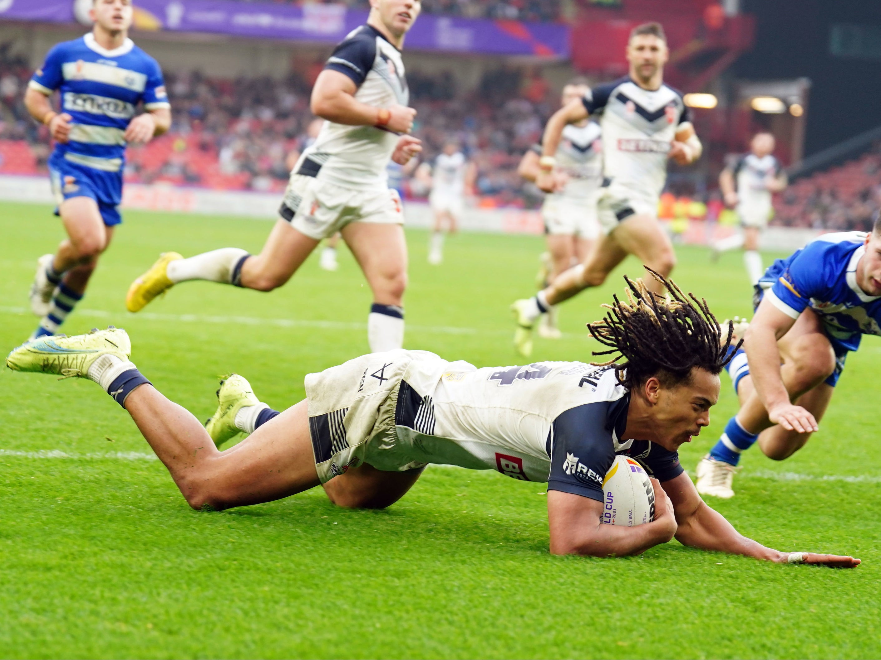 The 21-year-old trails Australia’s Josh Addo-Carr by two tries