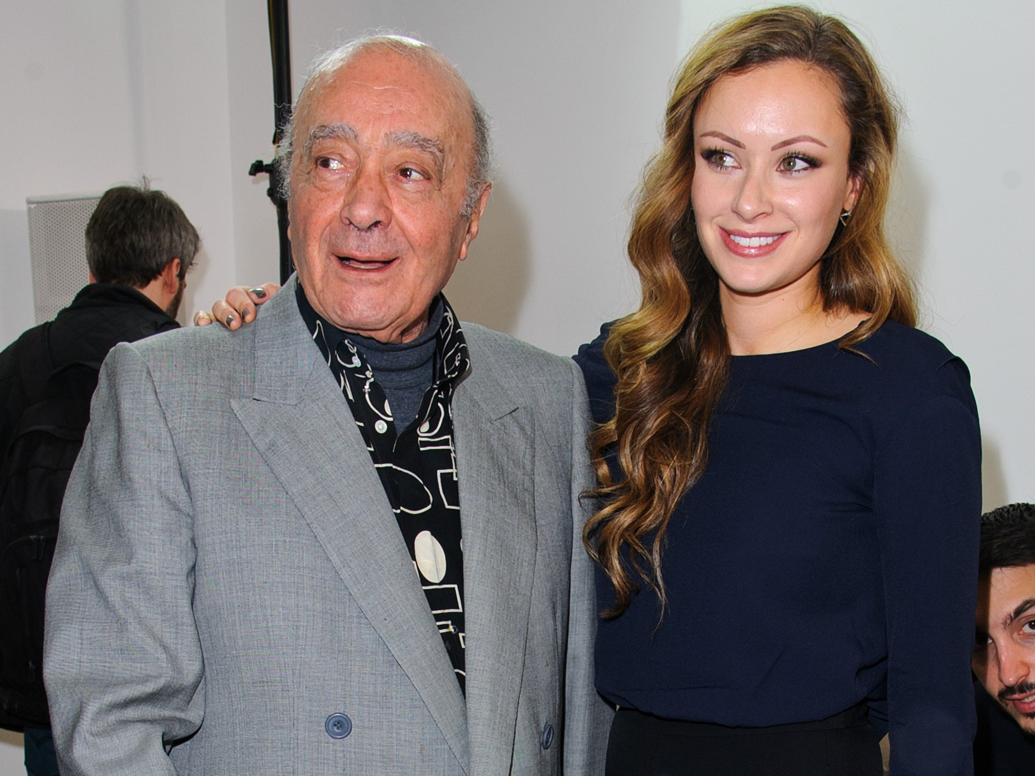 Mohamed Al-Fayed with his daughter Camilla in 2014