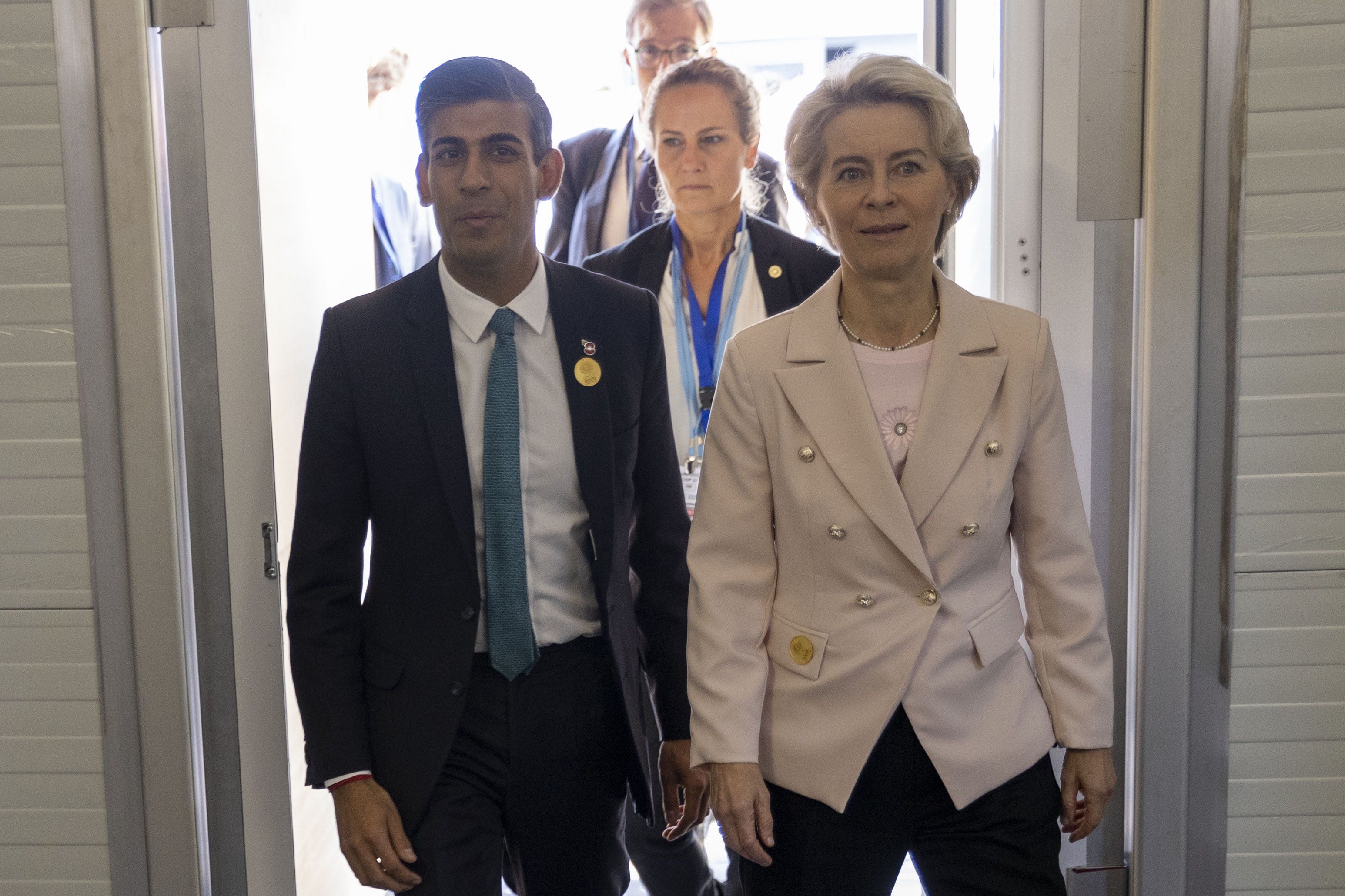 Prime Minister Rishi Sunak with European Commission President Ursula von der Leyen at Cop27 (Steve Reigate/Daily Express/PA)