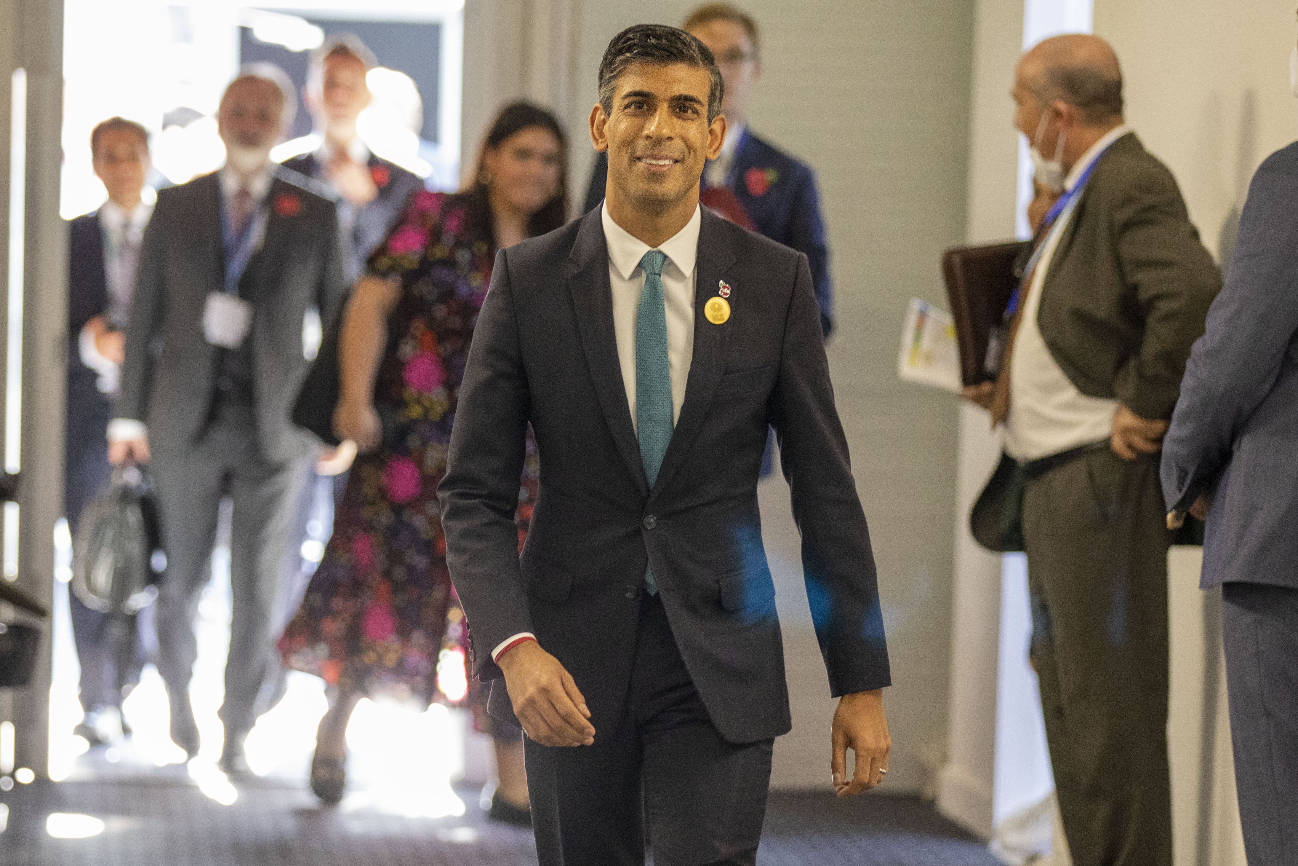 Prime Minister Rishi Sunak during the Cop27 summit at Sharm el-Sheikh (Steve Reigate/PA)