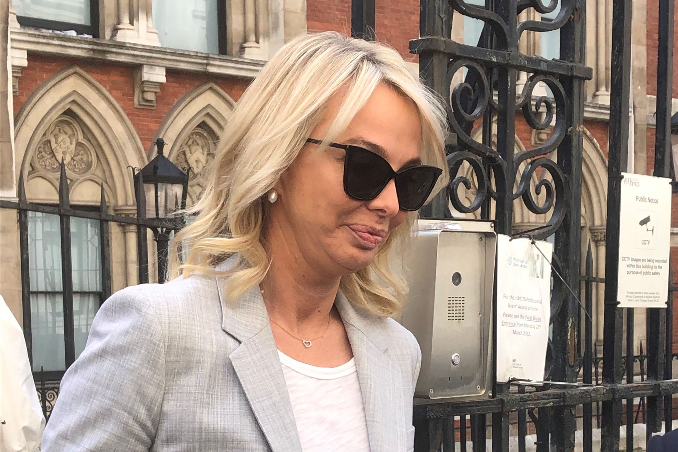 Corinna zu Sayn-Wittgenstein-Sayn leaving the Royal Courts of Justice in London after a court hearing (Brian Farmer/PA)