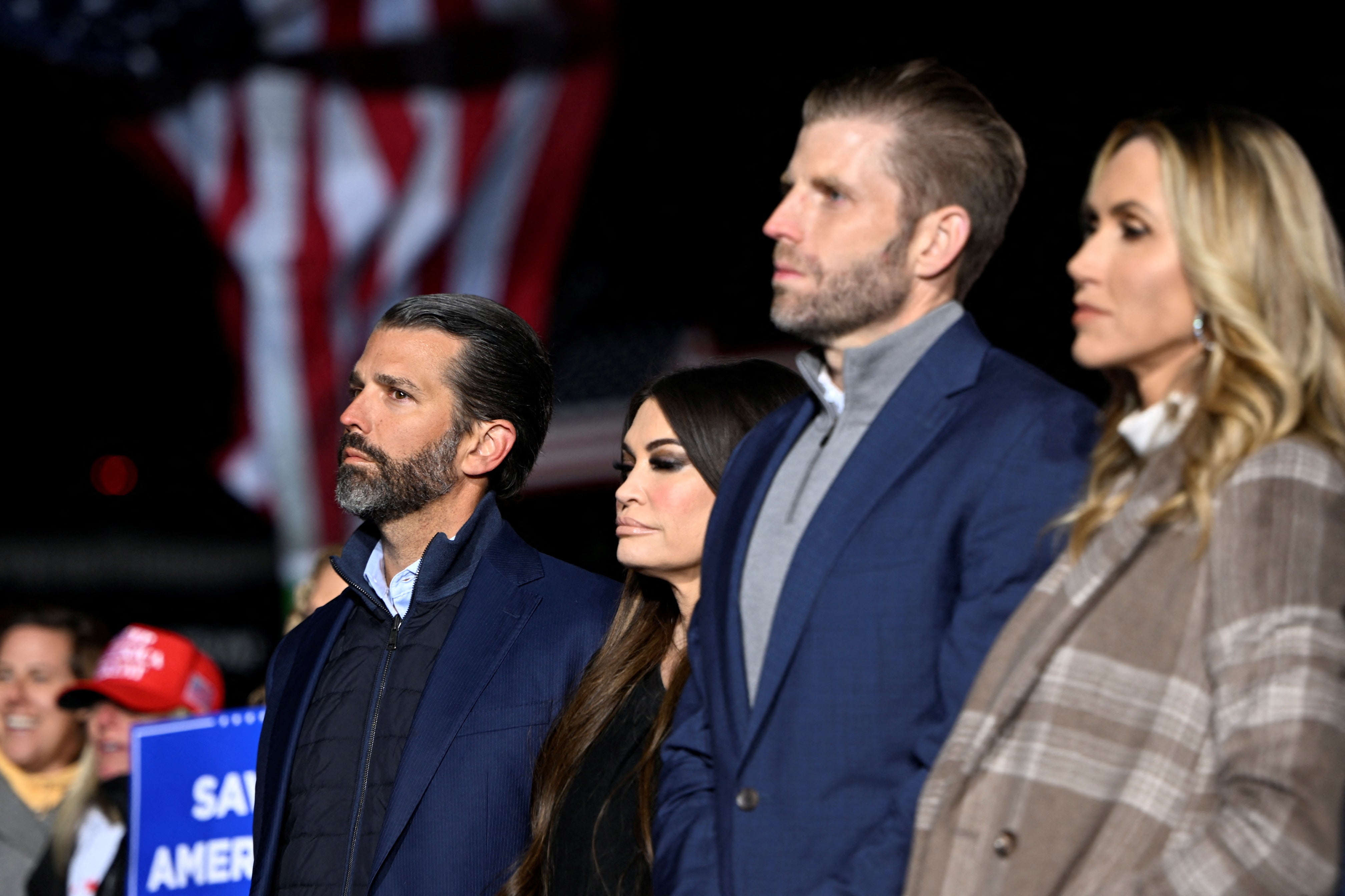 Donald Trump Jr, Kimberly Guilfoyle, Eric Trump and Lara Trump