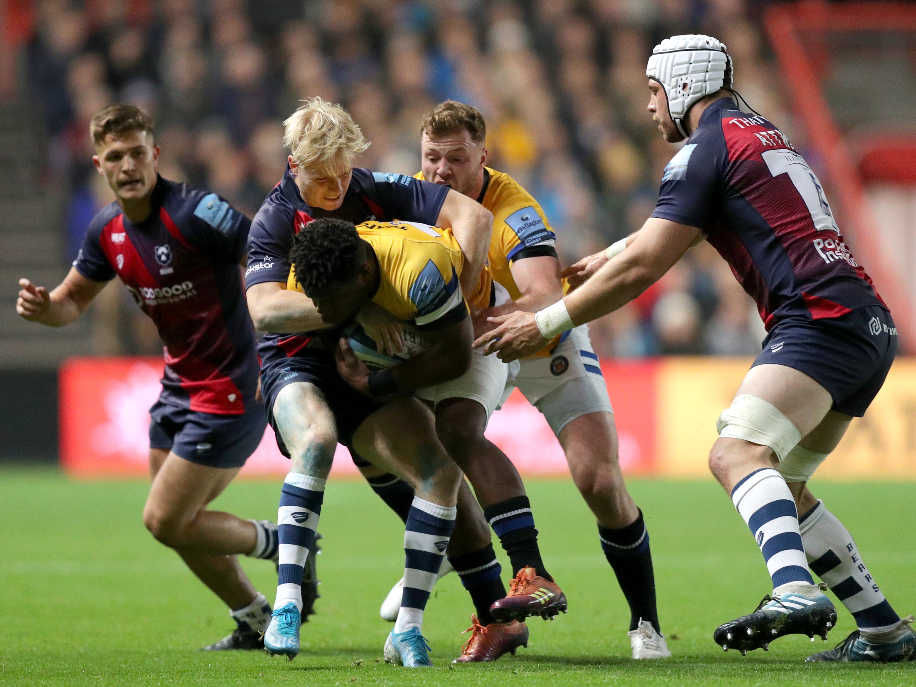 Levi Davis in action for Bath against Bristol Bears in 2019