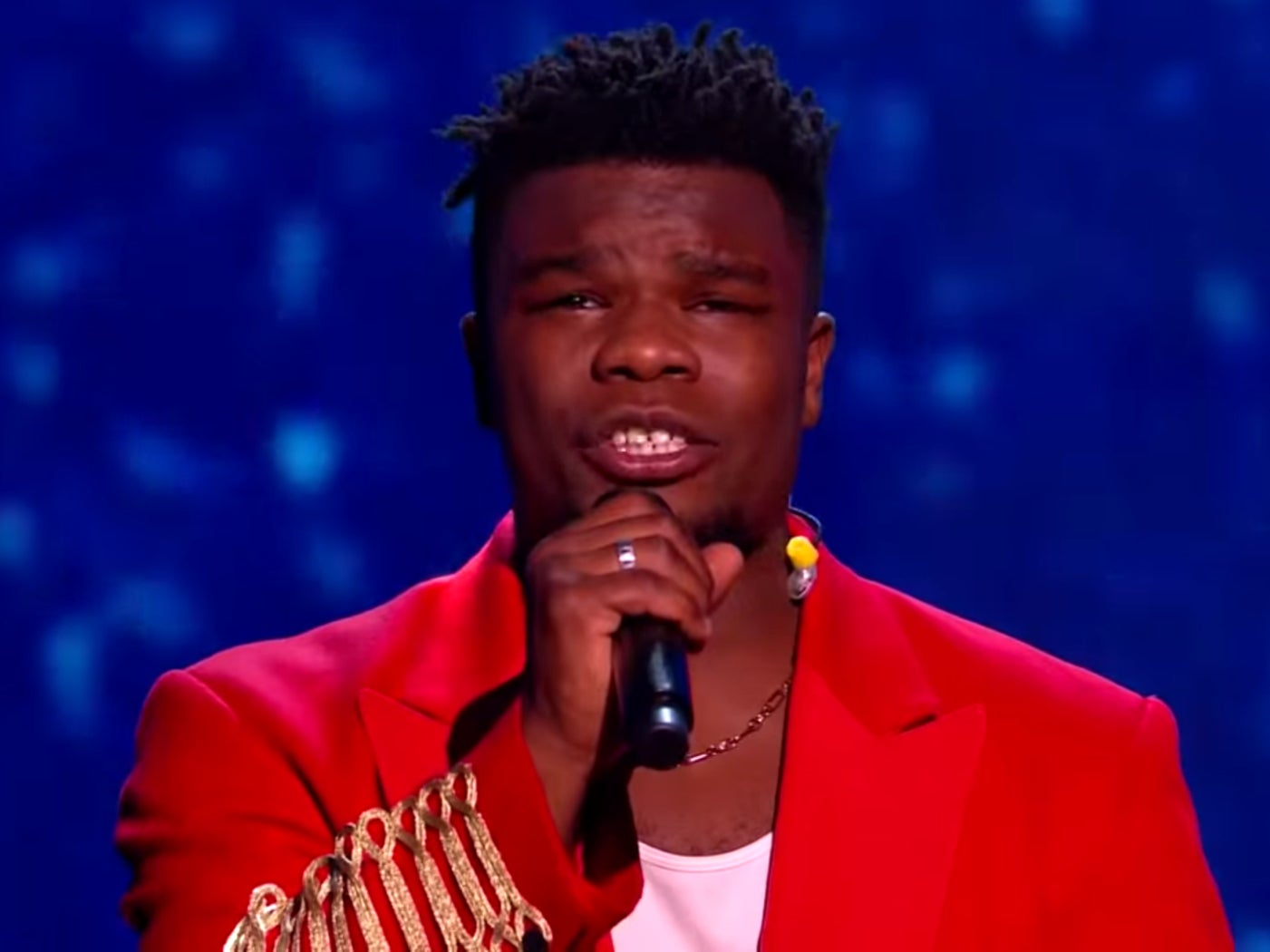 Levi Davis appearing on Celebrity X Factor in 2019