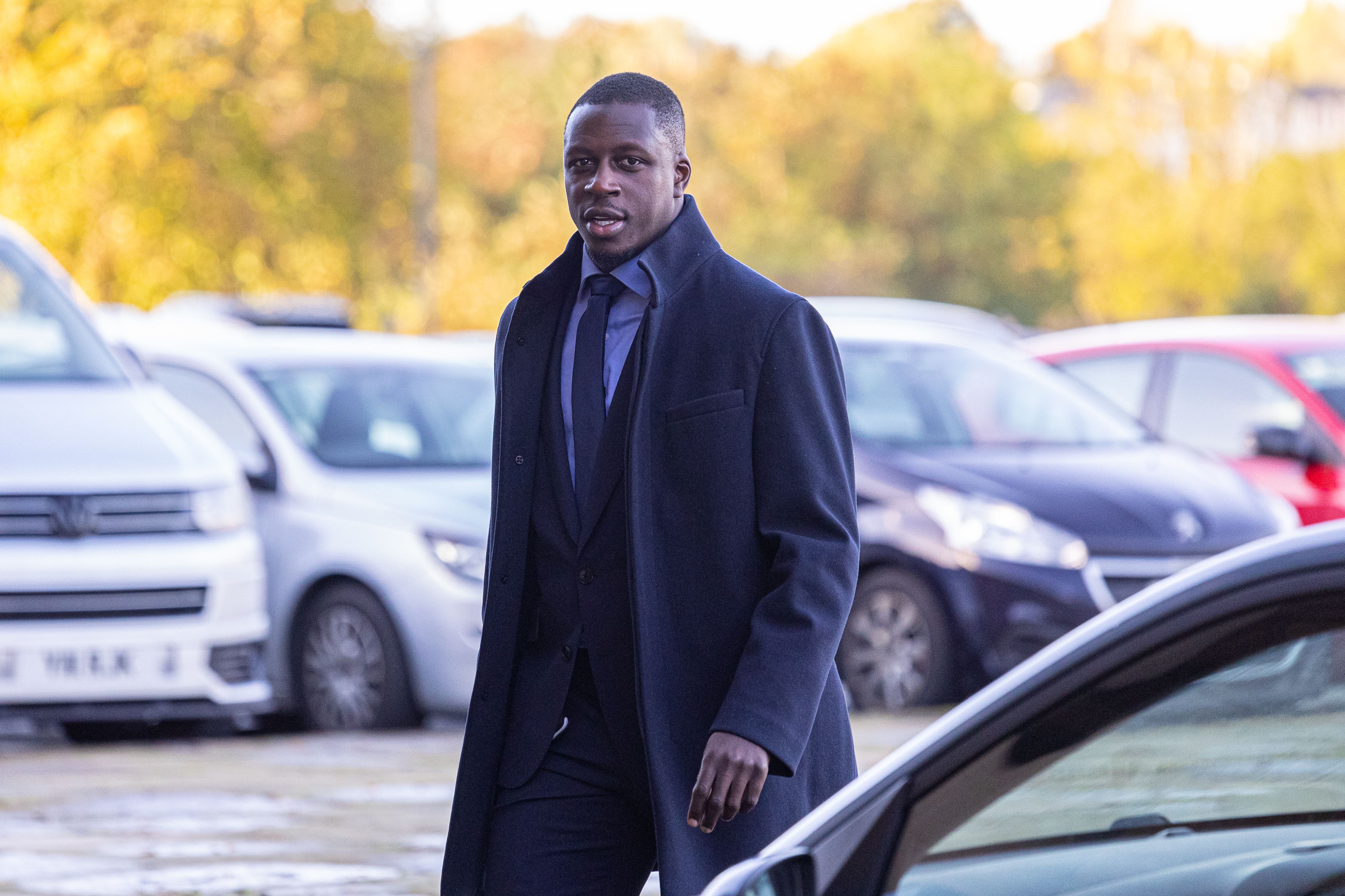 Manchester City footballer Benjamin Mendy arrives at Chester Crown Court (David Rawcliffe/PA)