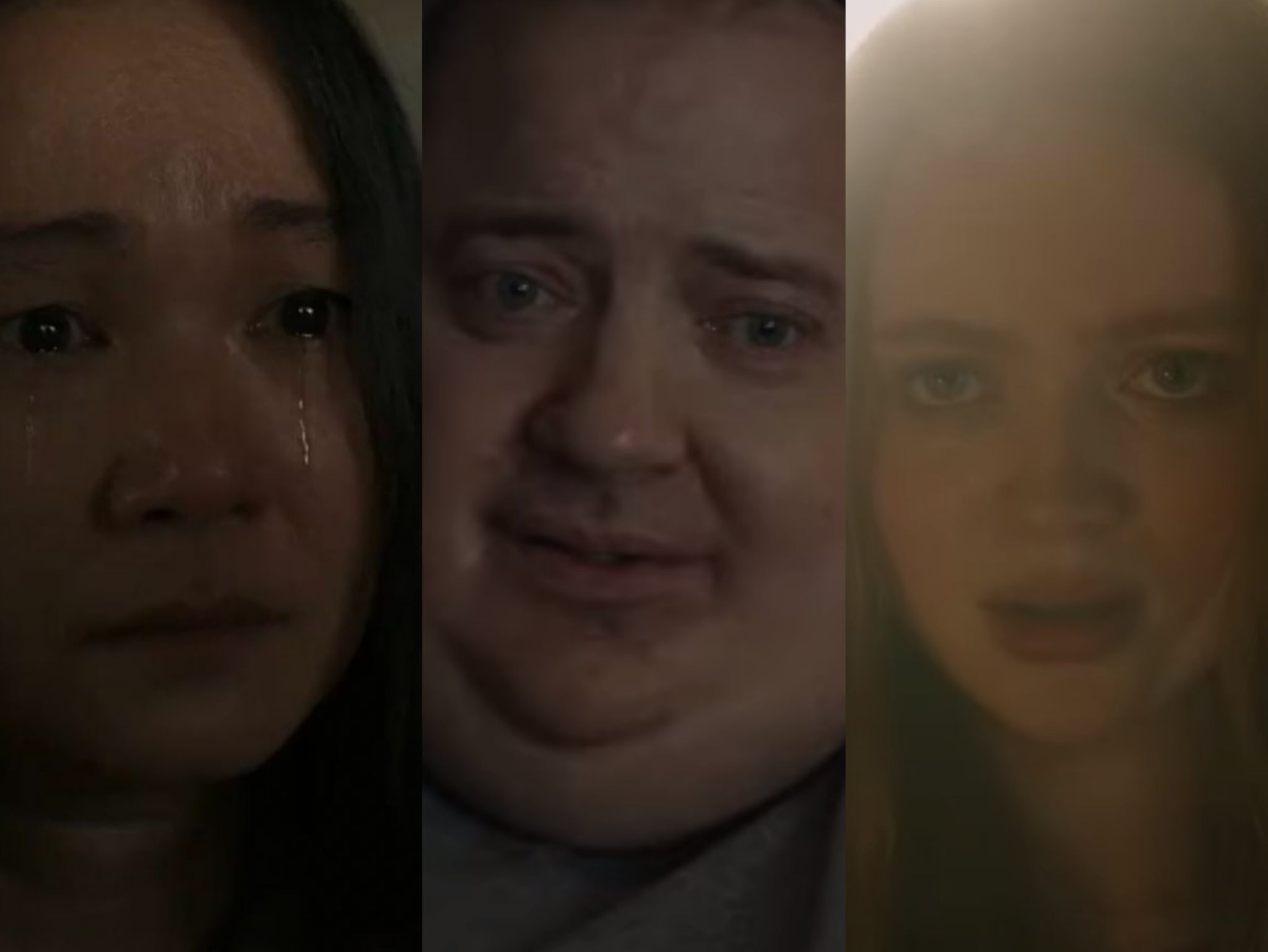 Hong Chau, Brendan Fraser and Sadie Sink in The Whale