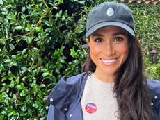 Meghan Markle flashes ‘I voted’ sticker, breaks royal protocol as she urges Americans to vote in midterm elections 