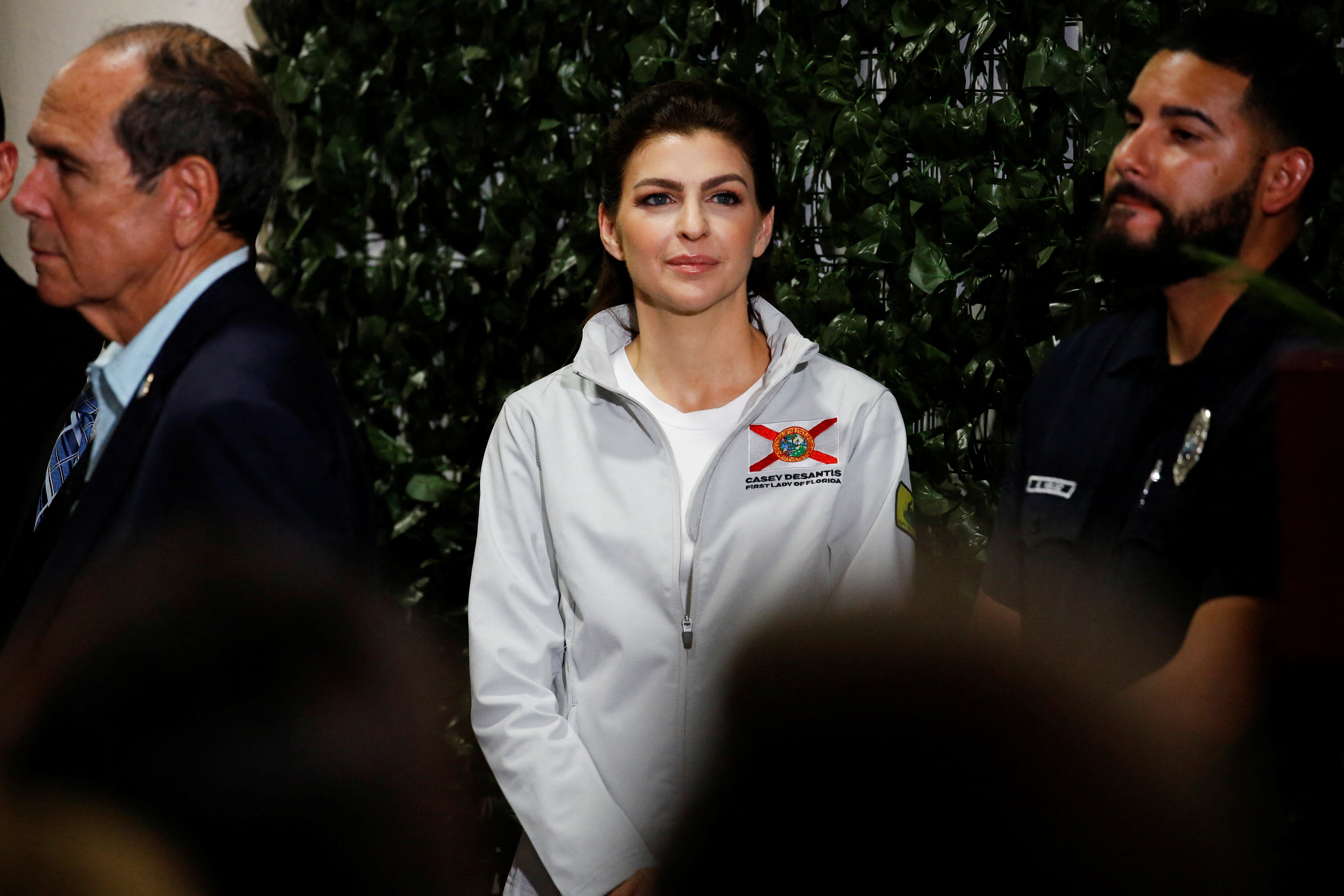 Casey DeSantis, Ron DeSantis’s wife, at a campaign event in Hialeah, Florida