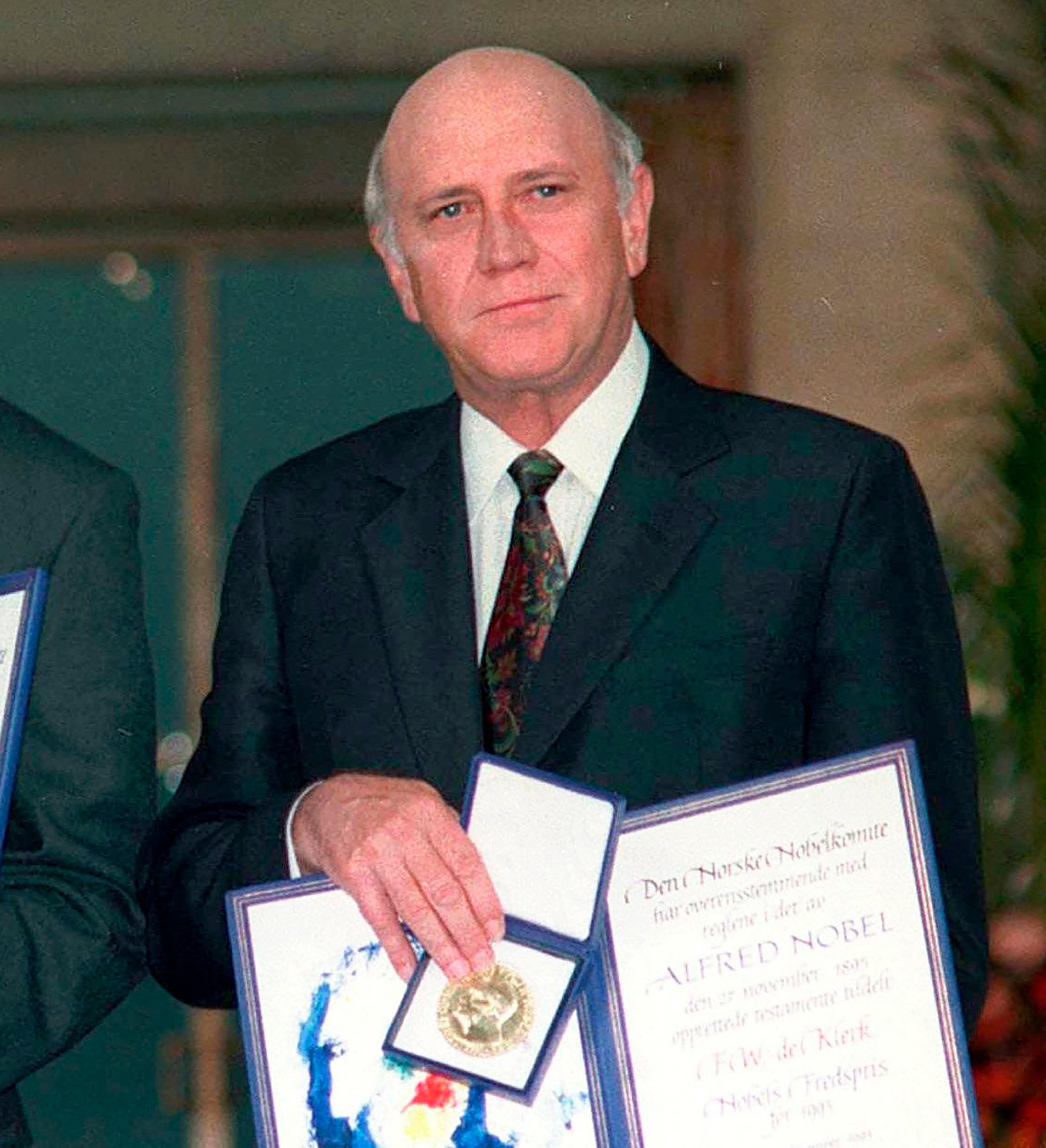 South Africa de Klerk Peace Prize Medal Stolen