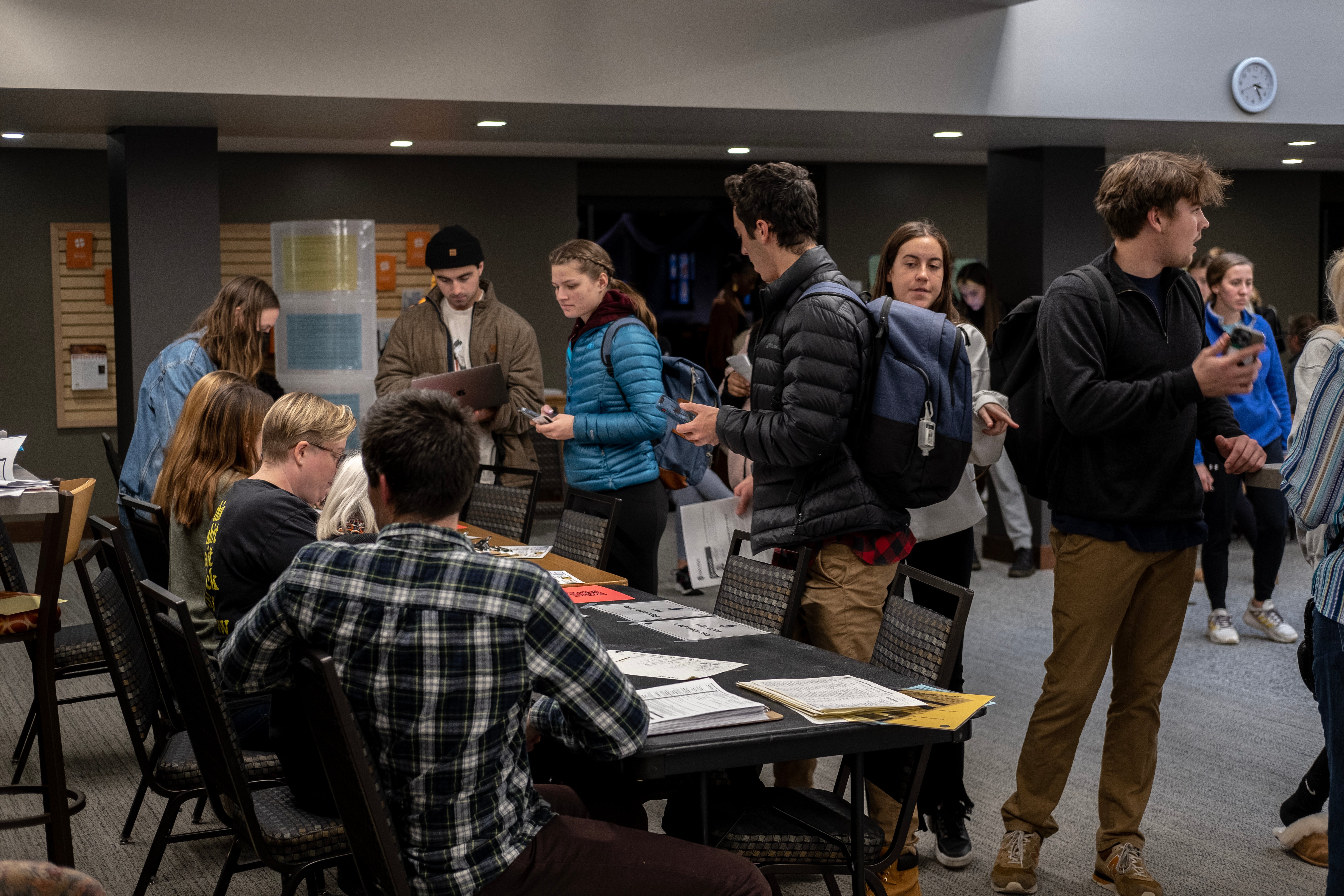 Voters arrive to cast their ballots at the Bethel Lutheran Church on November 8, 2022 in Madison, Wisconsin. After months of candidates campaigning, Americans are voting in the midterm elections to decide close races across the nation. (Photo by Jim Vondruska/Getty Images)