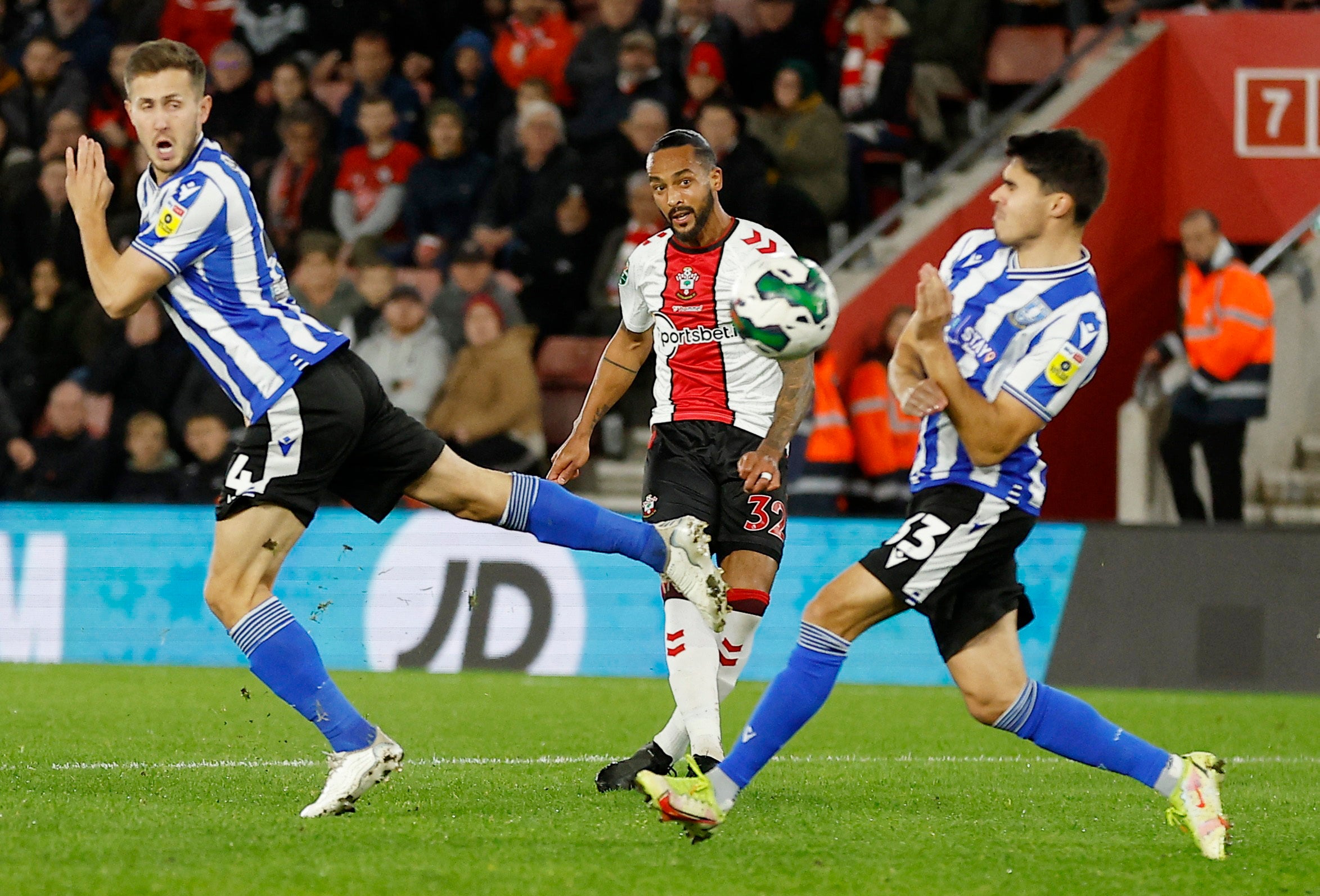 Theo Walcott on the ball for Southampton