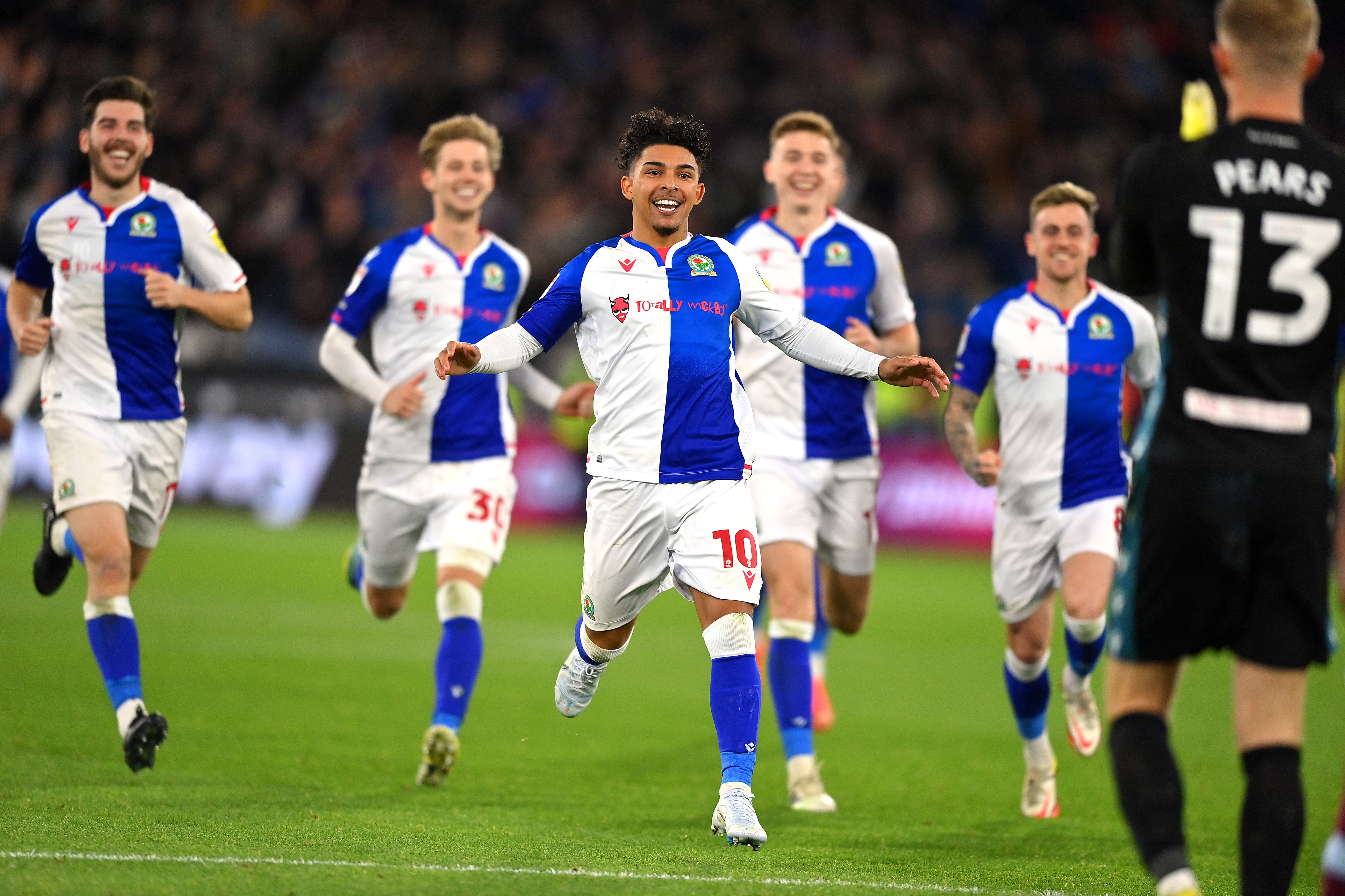 Blackburn Rovers celebrate their penalty shootout victory