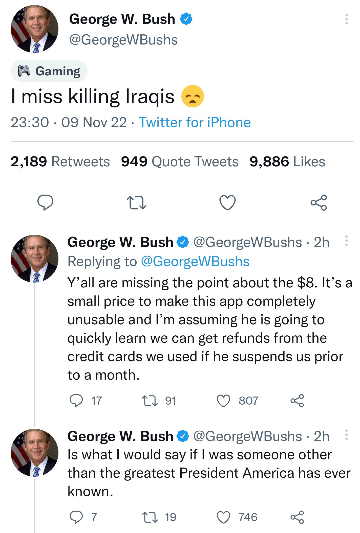 A now-deleted tweet from the fraudulent account