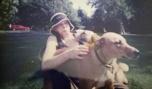 Jacqueline Kirk with her dog Molly