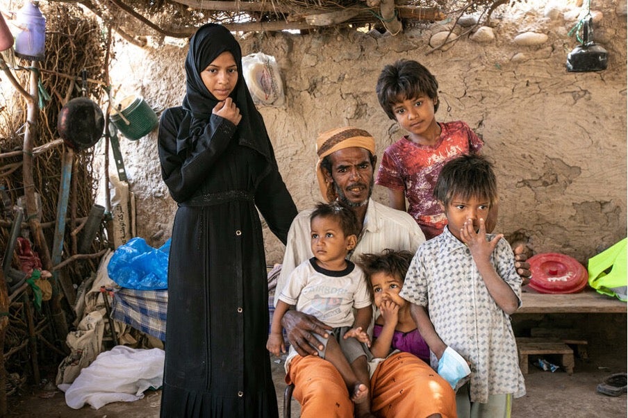 ‘We used to spend nights awake in fear of flooding,’ says Saeed, a father of 10 who participated in a WFP project to build a protective wall in the village of Al-Ghorafi, near Mokha, in Yemen