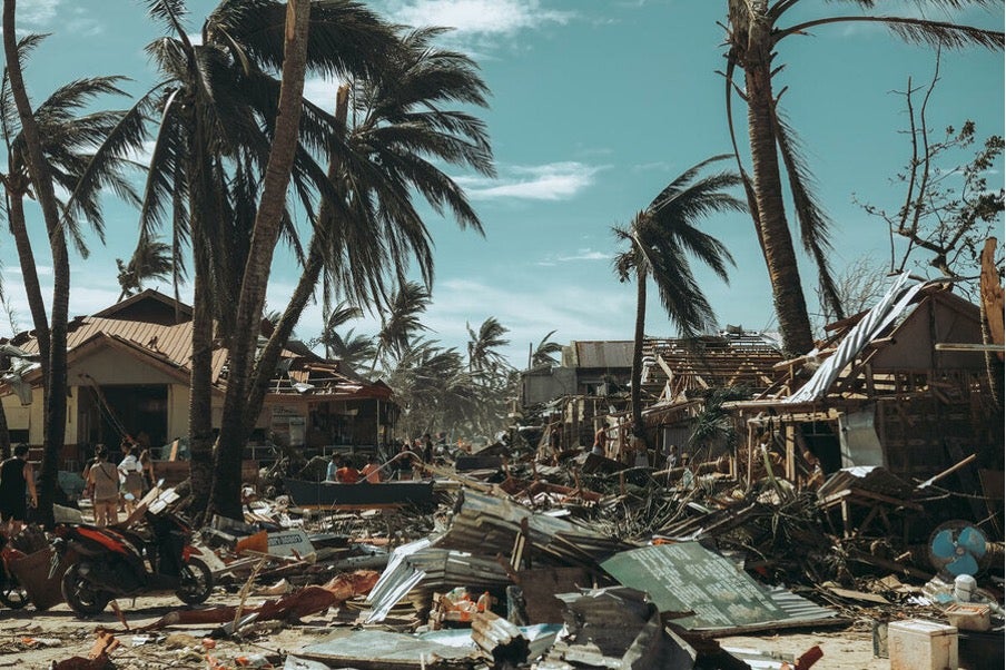 The devastation on Siargao Island in the Philippines after Rai made landfall on 17 December 2021