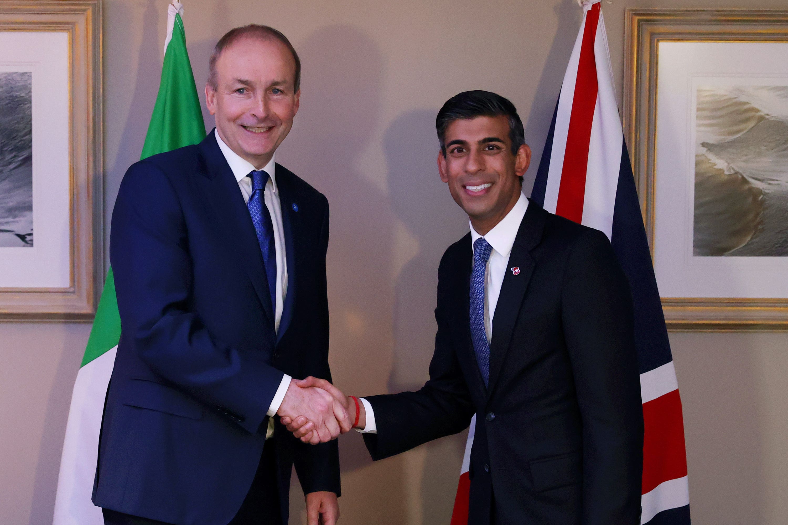 Prime Minister Rishi Sunak (right) meets Taoiseach Micheal Martin (Cameron Smith/PA)