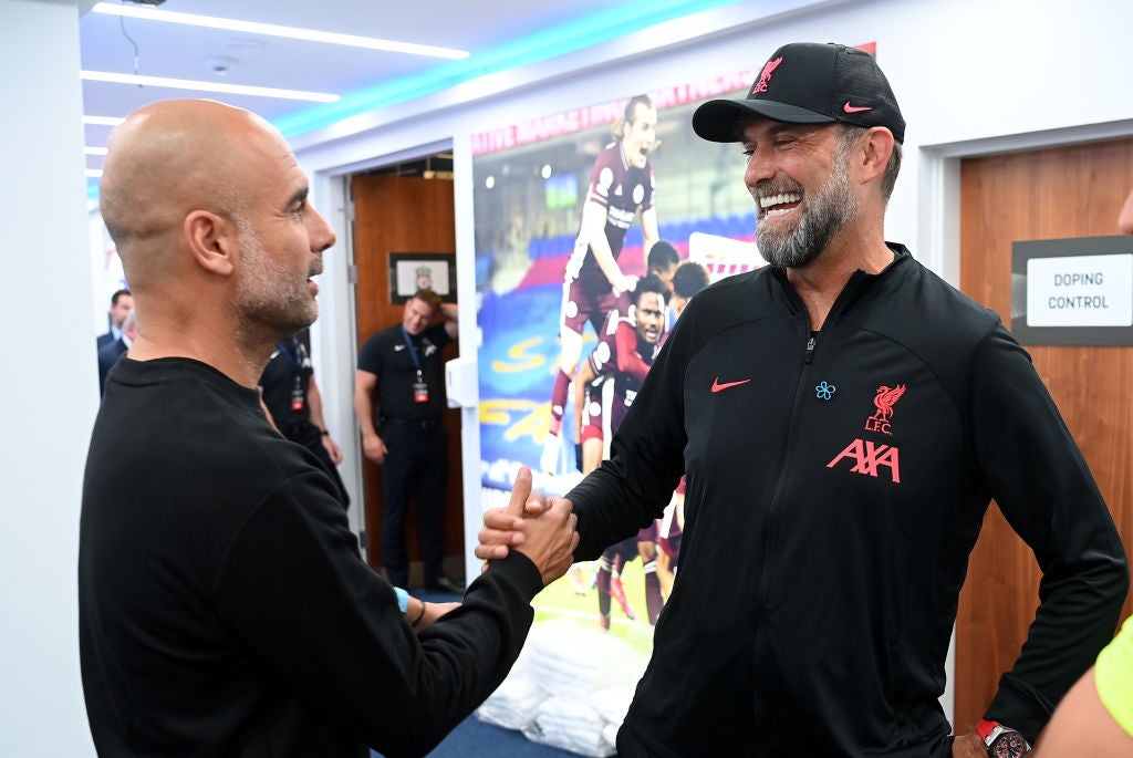 Pep Guardiola and Jurgen Klopp will meet in the Carabao Cup